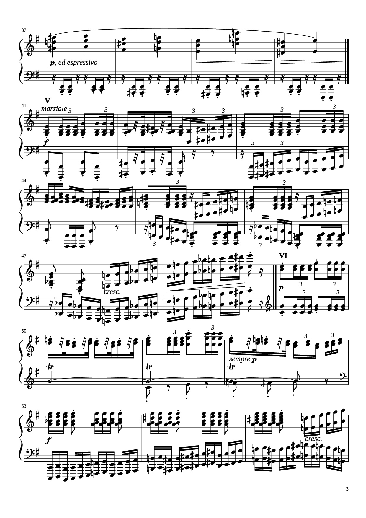 Page 3 of the piano sheet music PDF Piano – Étude in E Minor Piano by Charles-Valentin Alkan