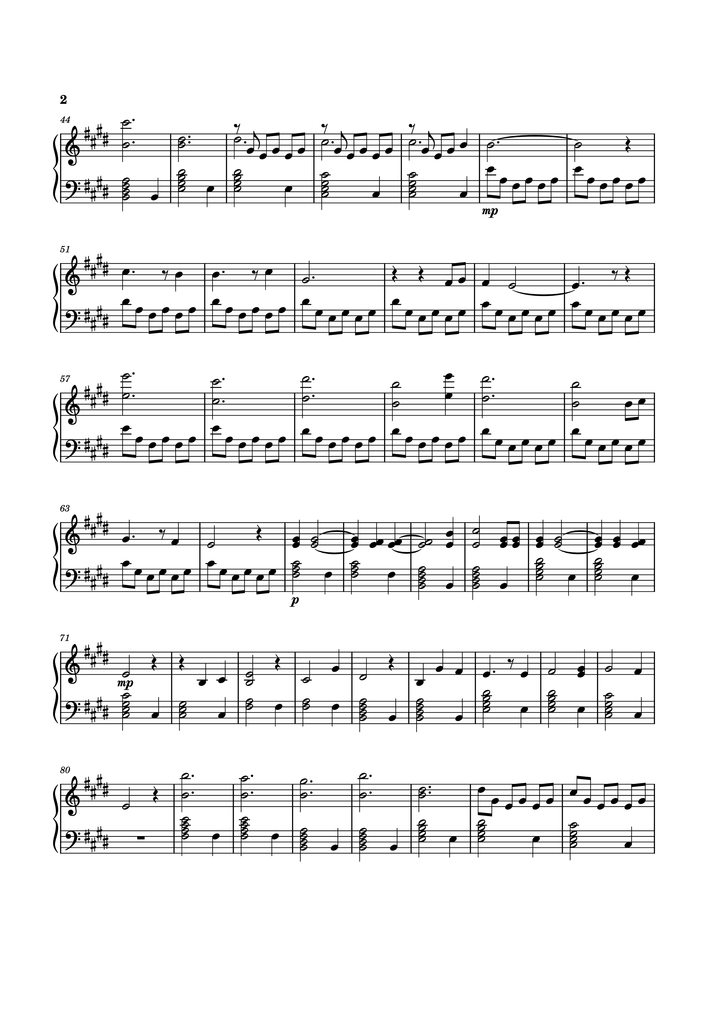 Page 2 of the piano sheet music PDF Piano – Beanie Piano by Chezile