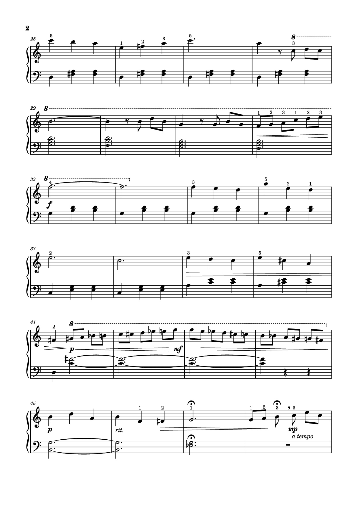 Page 2 of the piano sheet music PDF Piano – Married Life (Theme from Up) Piano by Michael Giacchino