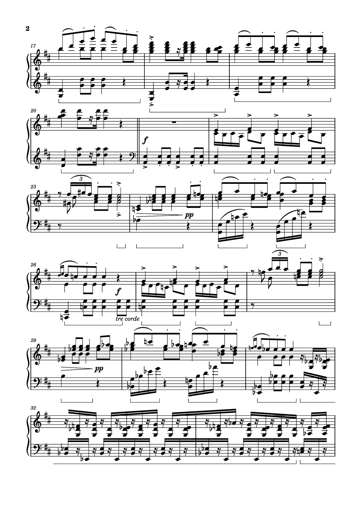 Page 2 of the piano sheet music PDF Piano – Wedding Day at Troldhaugen Piano by Vincent