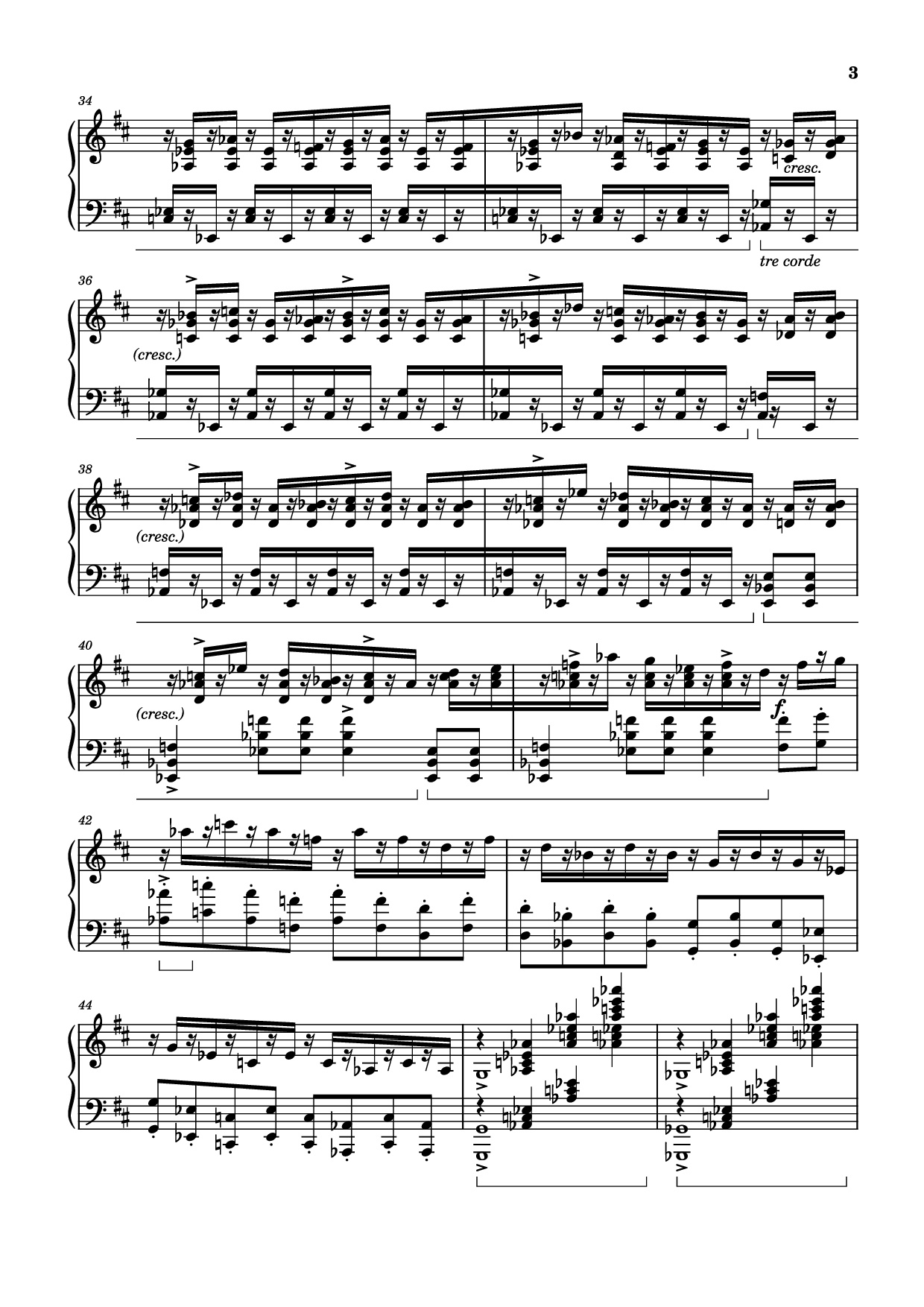 Page 3 of the piano sheet music PDF Piano – Wedding Day at Troldhaugen Piano by Vincent