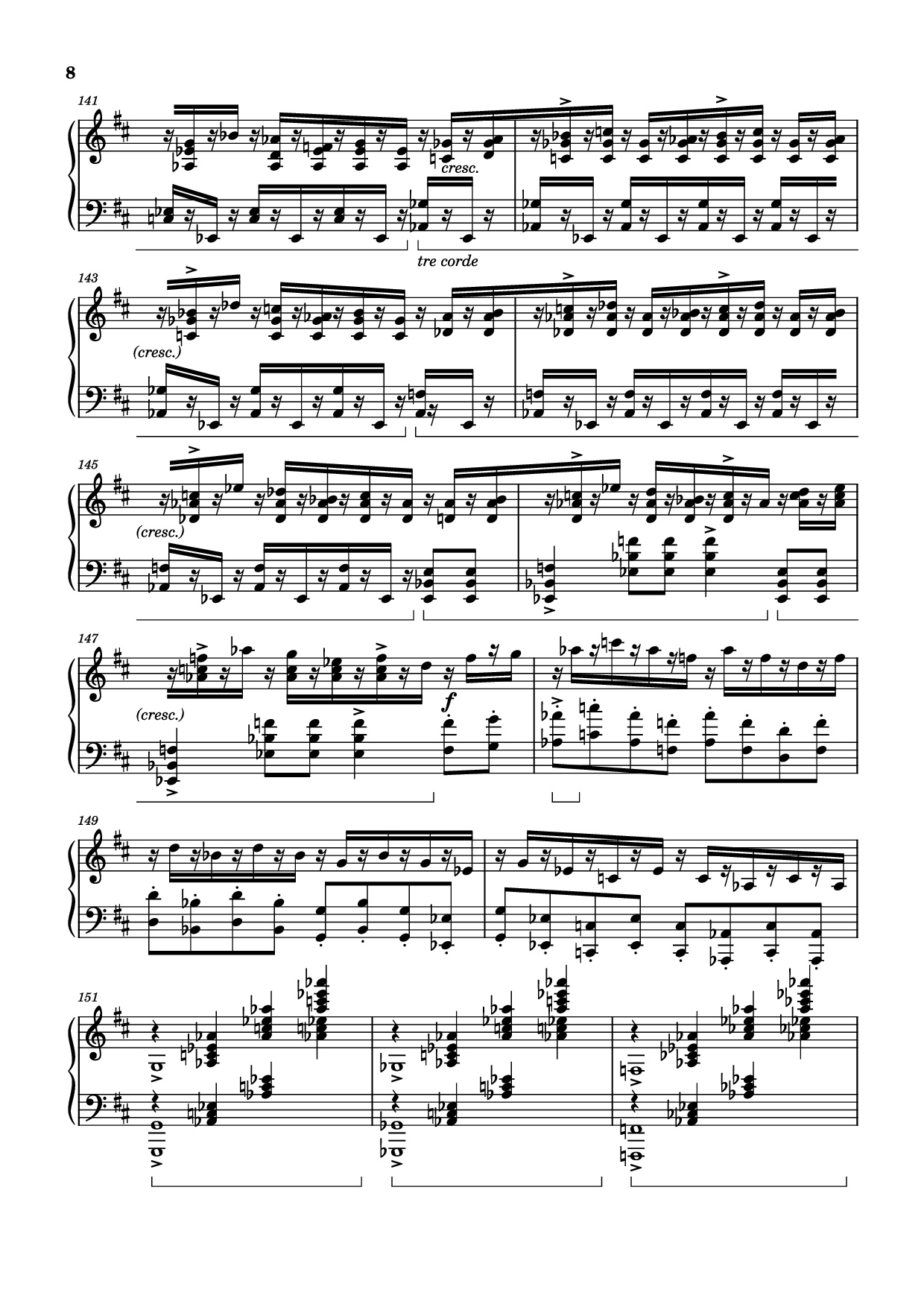 Page 8 of the piano sheet music PDF Piano – Wedding Day at Troldhaugen Piano by Vincent