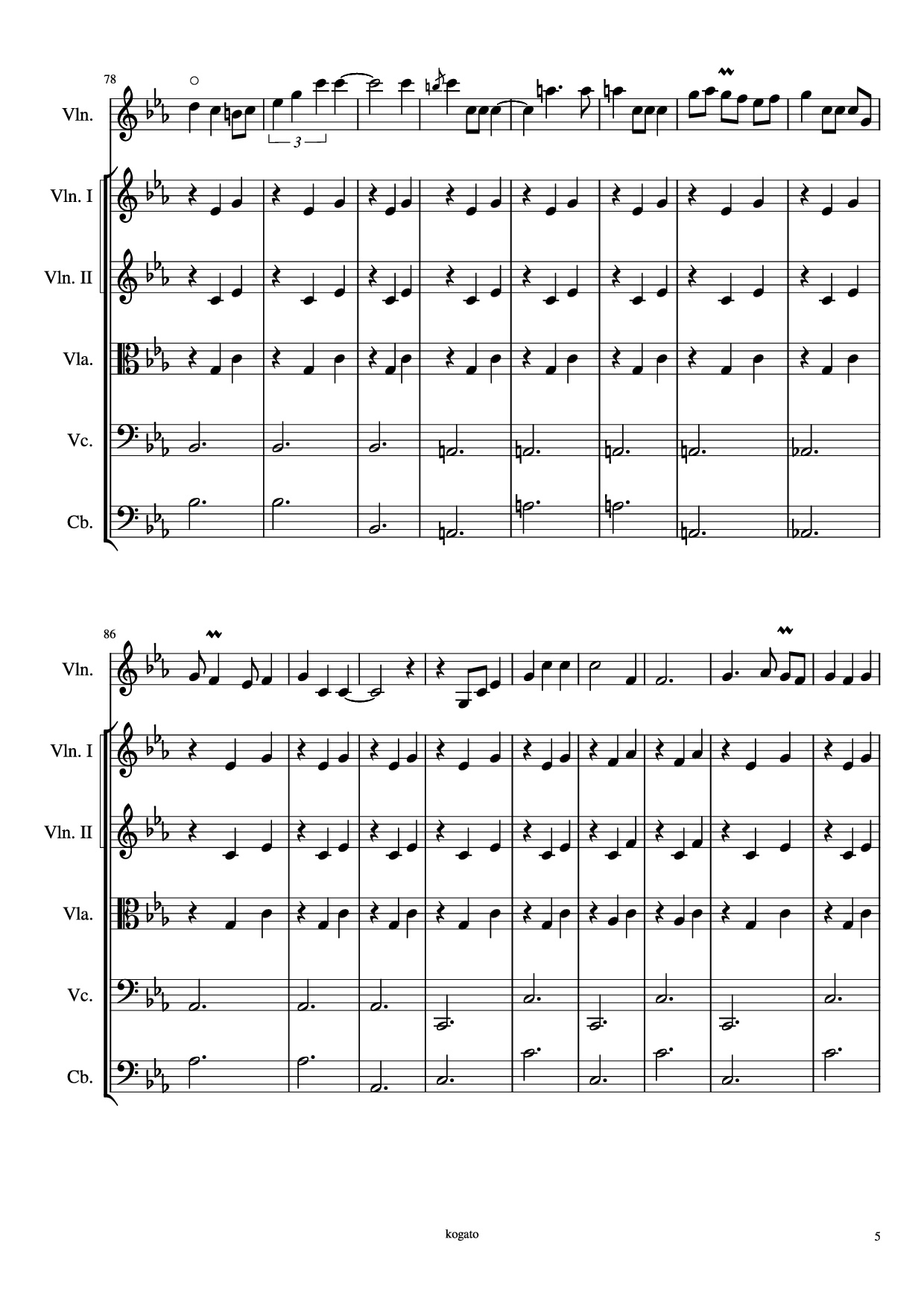 Page 5 of the piano sheet music PDF – Yumeji