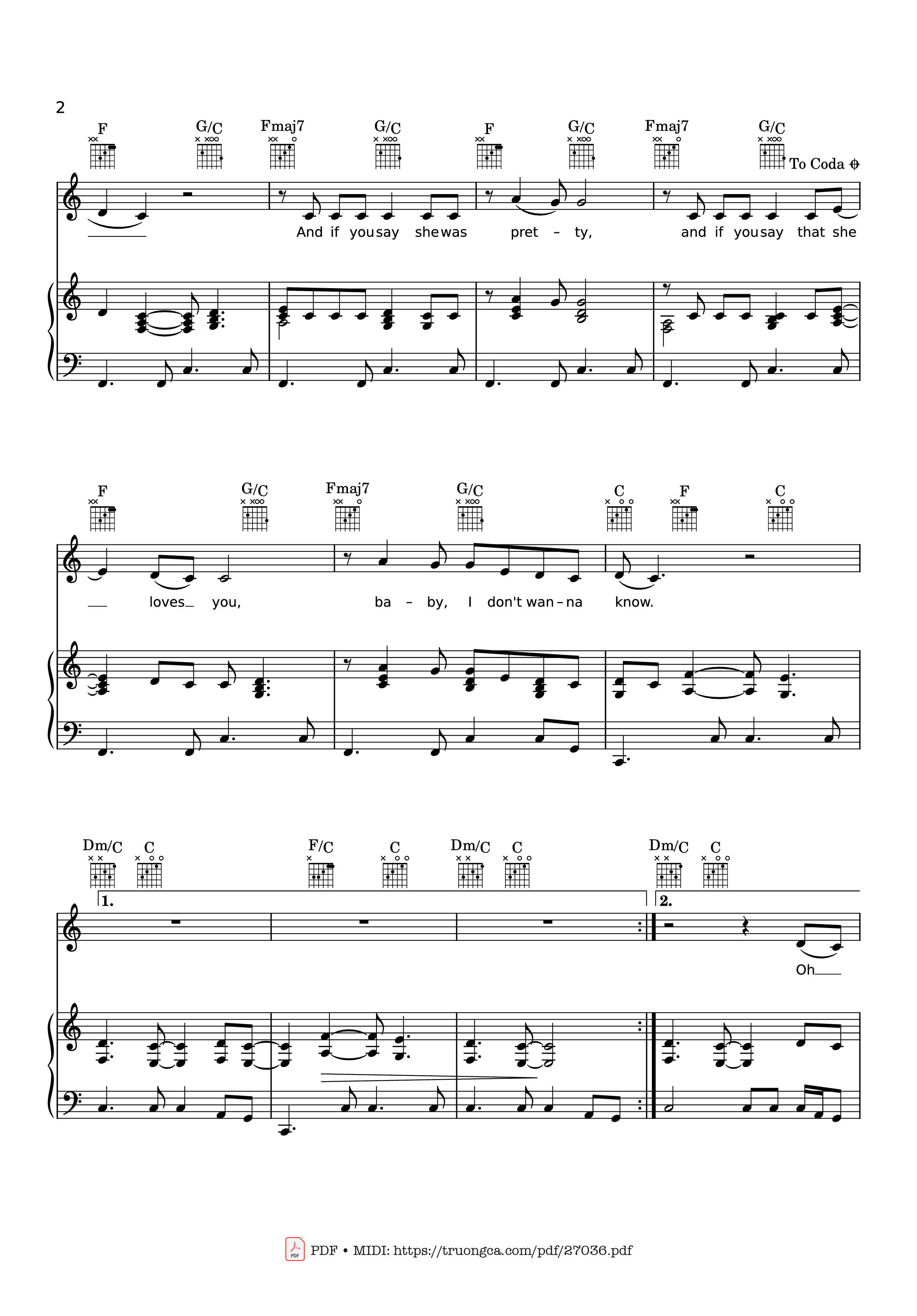 Page 2 of the piano sheet music PDF Piano – Silver Springs Piano & vocal by STEVIE NICKS