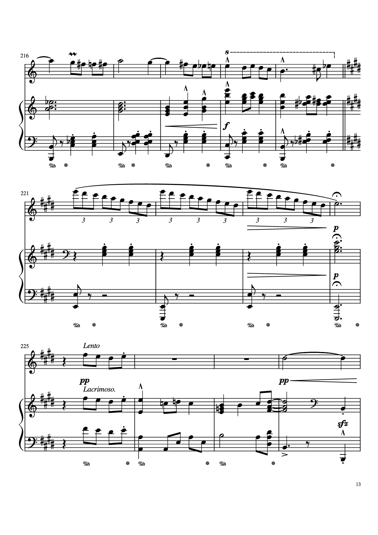 Page 13 of the piano sheet music PDF Piano – Merry Go Round Of Life Piano by Undefined