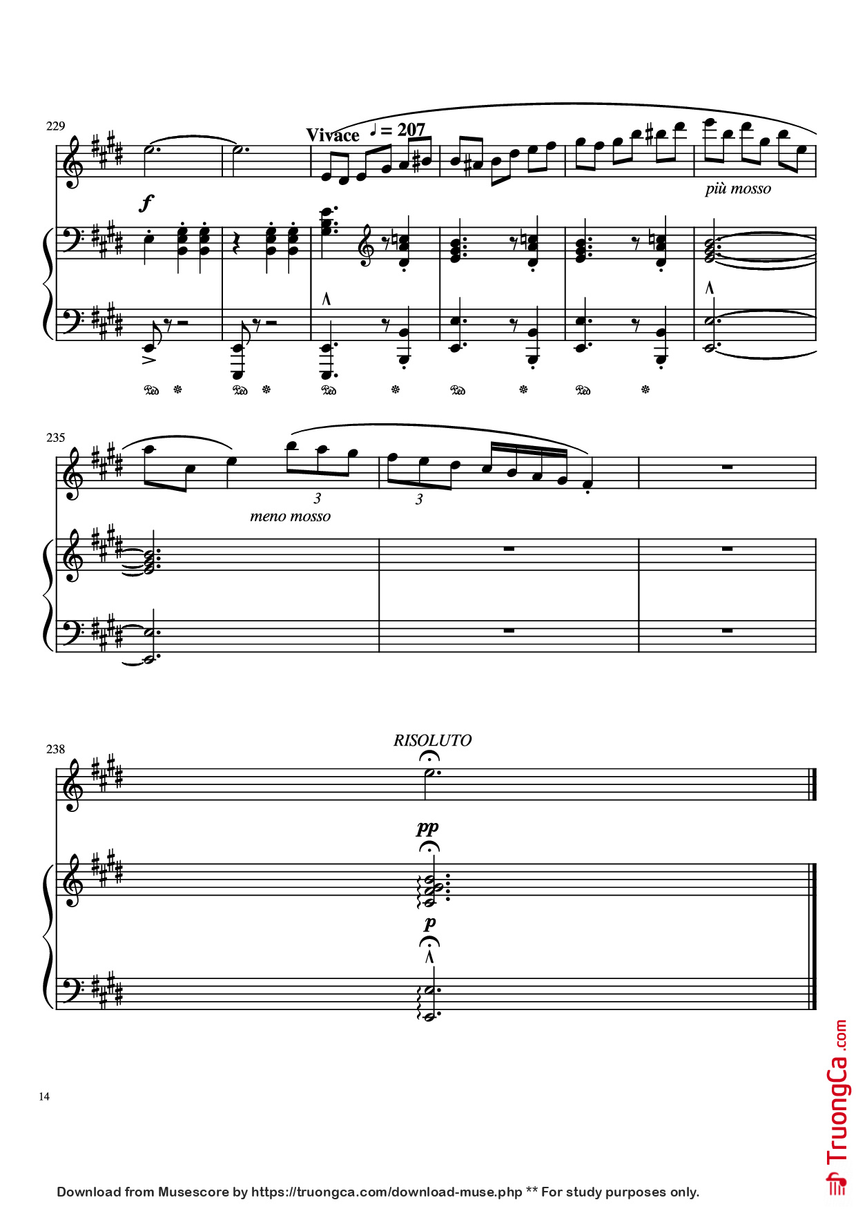 Page 14 of the piano sheet music PDF Piano – Merry Go Round Of Life Piano by Undefined