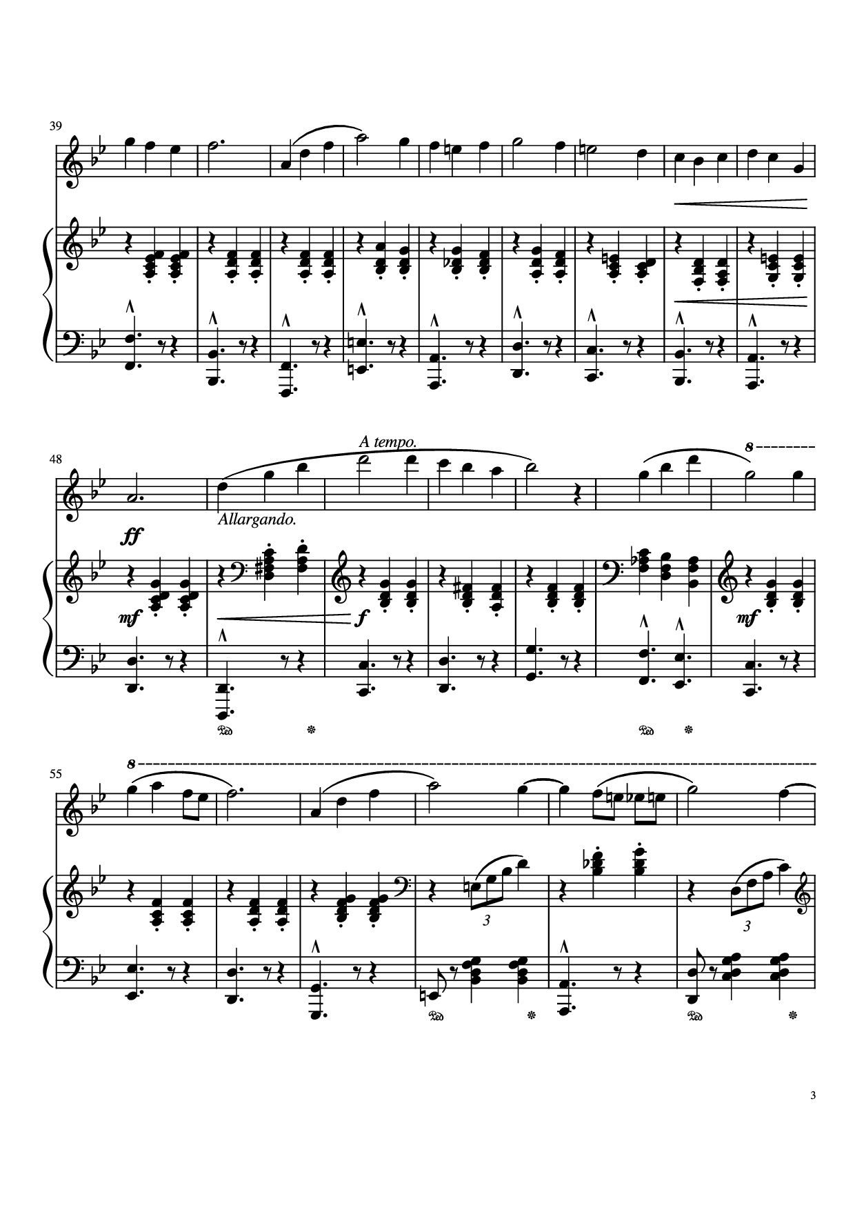 Page 3 of the piano sheet music PDF Piano – Merry Go Round Of Life Piano by Undefined