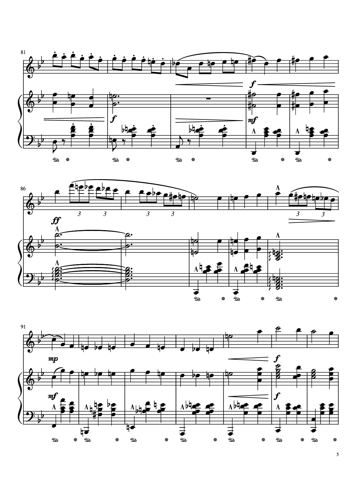 Page 5 of the piano sheet music PDF Piano – Merry Go Round Of Life Piano by Undefined