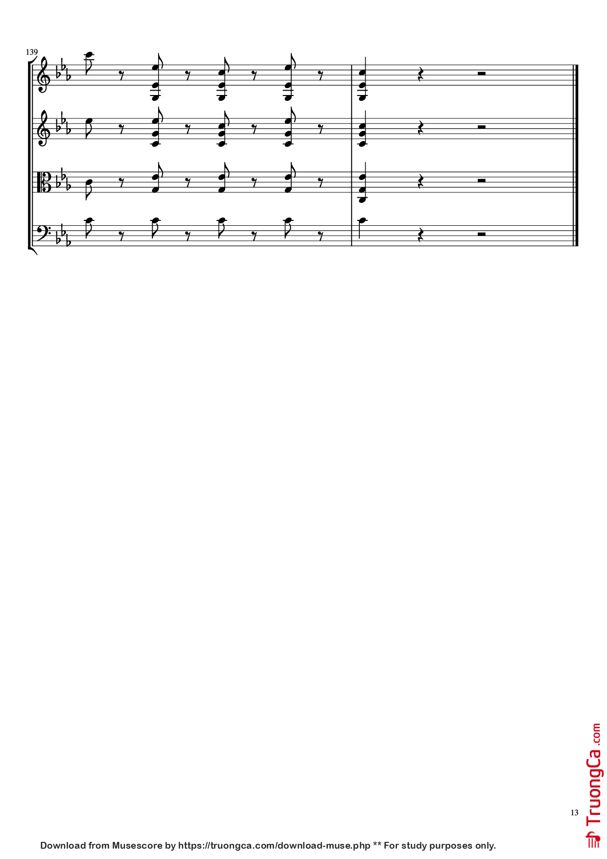 Page 13 of the piano sheet music PDF – Beethoven Virus Violin by BanYa