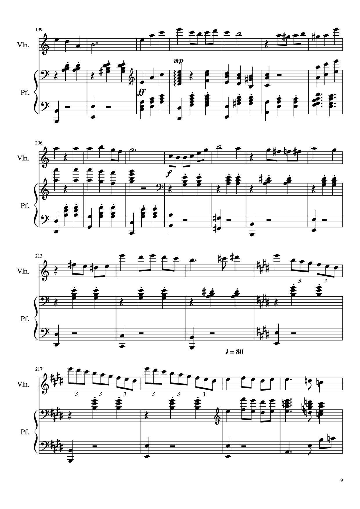 Page 9 of the piano sheet music PDF Piano – Howl
