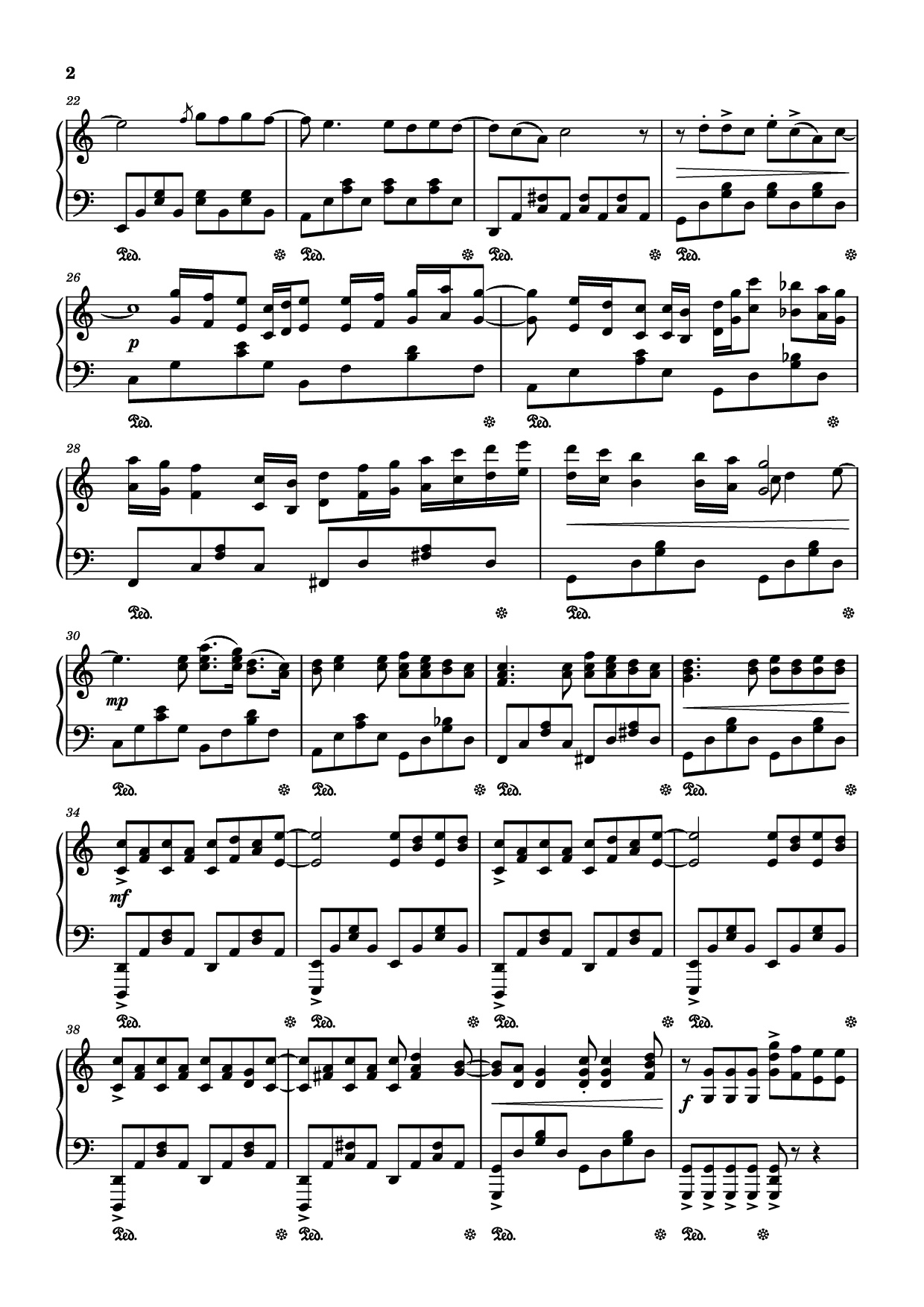 Page 2 of the piano sheet music PDF Piano – Lần cuối Piano by Ngọt