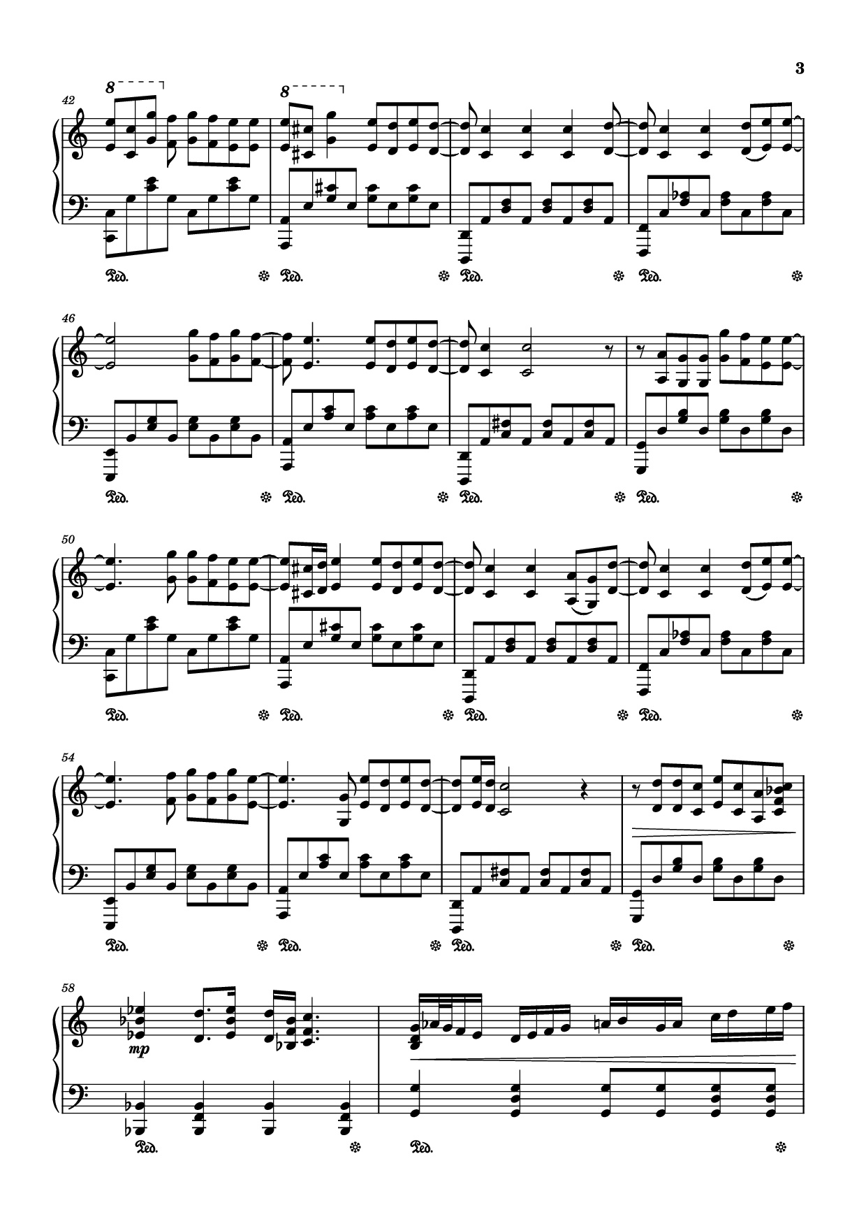 Page 3 of the piano sheet music PDF Piano – Lần cuối Piano by Ngọt