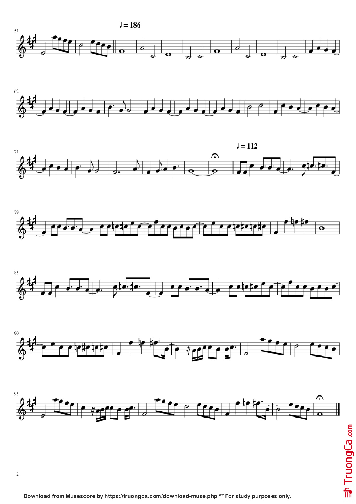 Page 2 of the piano sheet music PDF – House of Memories Violin by Panic! at the Disco