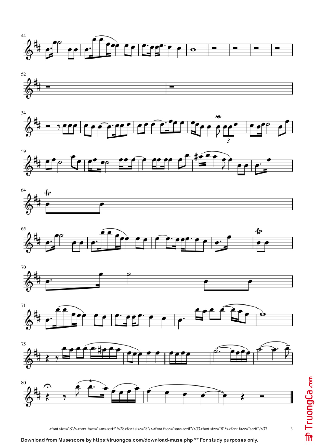 Page 3 of the piano sheet music PDF – Skyfall Violin by Undefined
