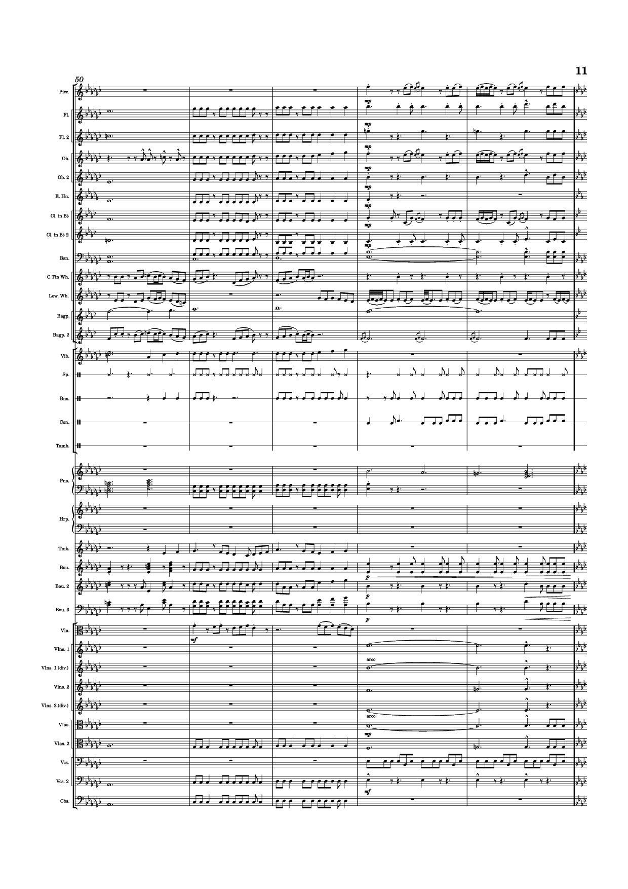 Page 11 of the piano sheet music PDF Piano – Dusk Falls Piano by Hiroki Morishita