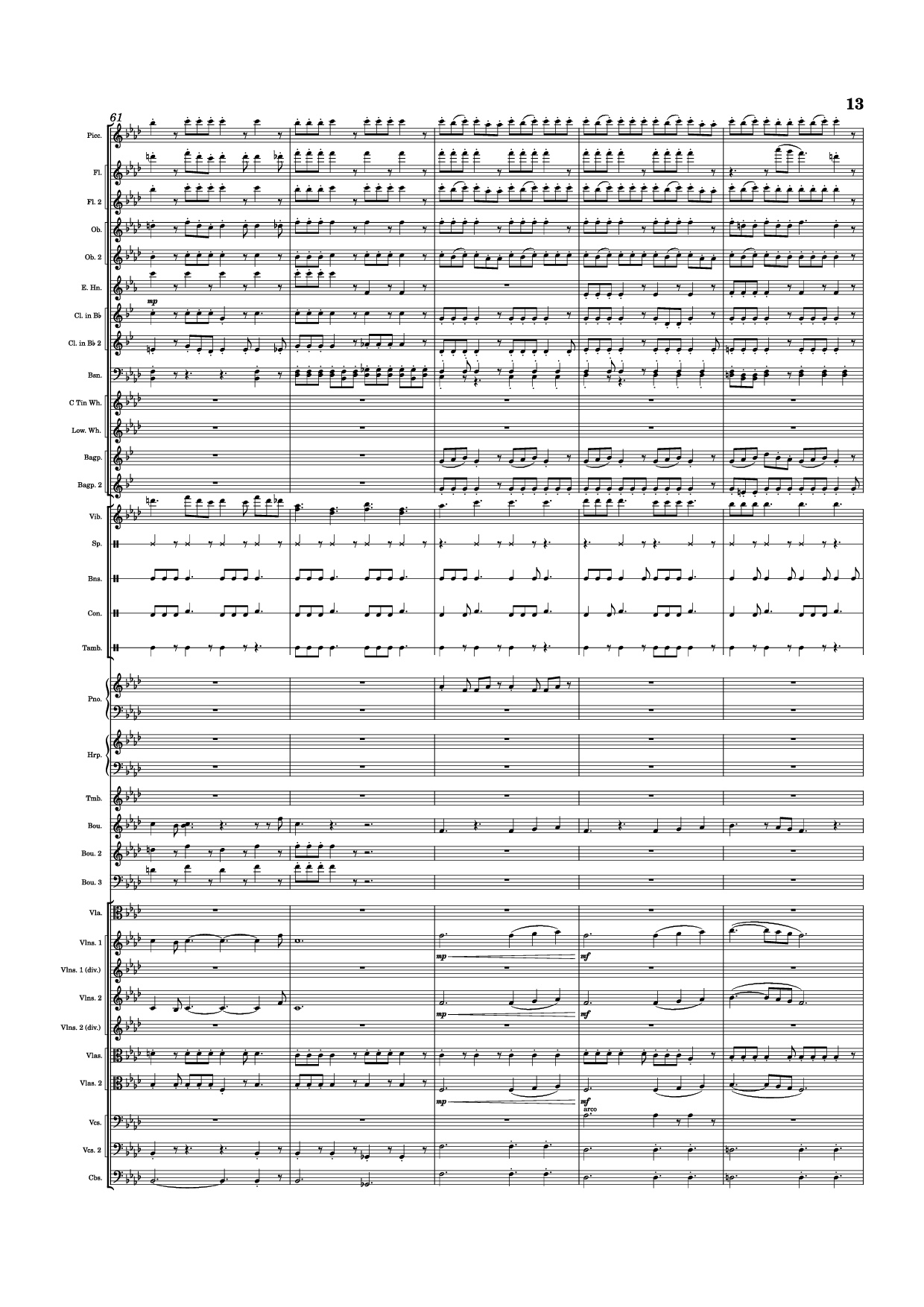 Page 13 of the piano sheet music PDF Piano – Dusk Falls Piano by Hiroki Morishita