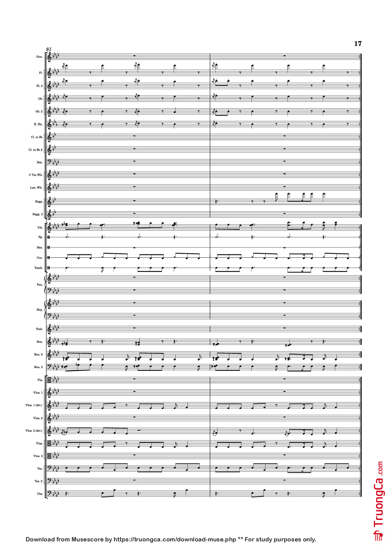 Page 17 of the piano sheet music PDF Piano – Dusk Falls Piano by Hiroki Morishita