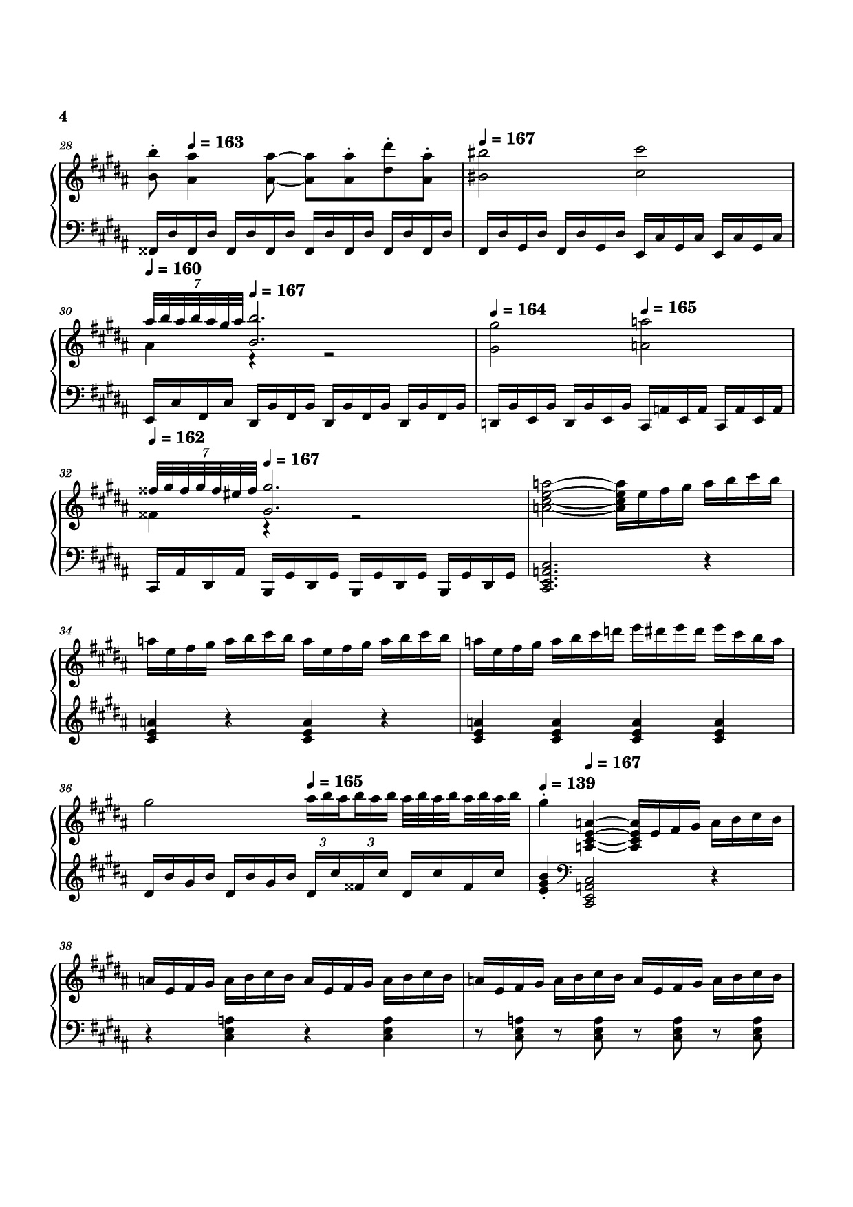 Page 4 of the piano sheet music PDF – Moonlight Sonata 3rd Movement Piano by Kudoshinichit