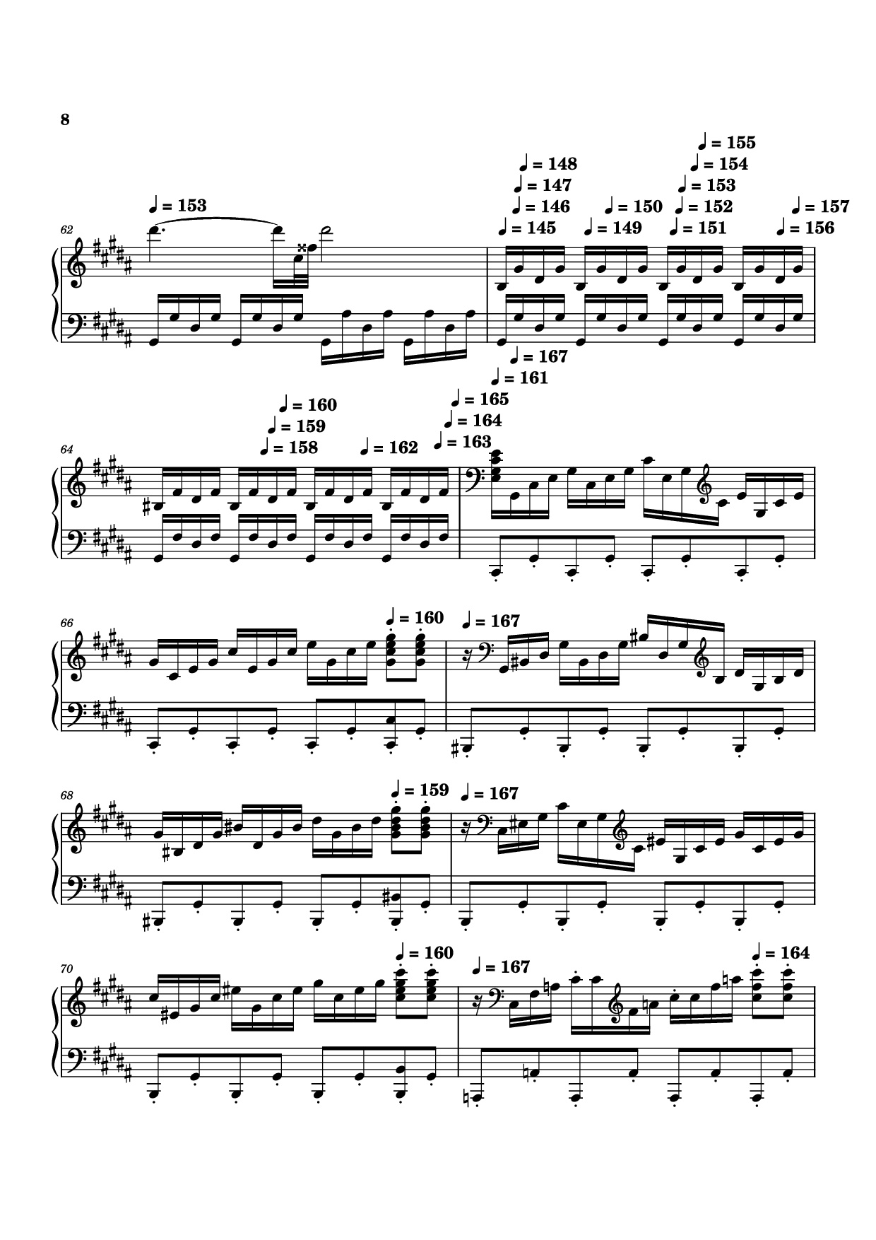 Page 8 of the piano sheet music PDF – Moonlight Sonata 3rd Movement Piano by Kudoshinichit