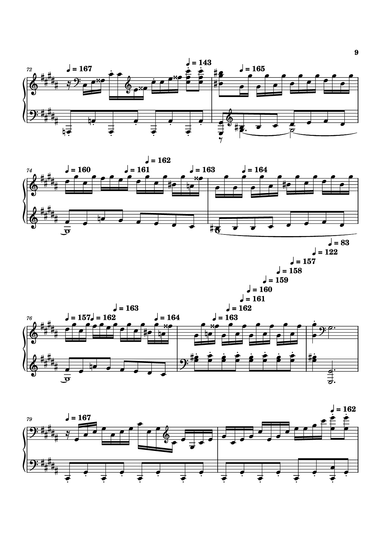 Page 9 of the piano sheet music PDF – Moonlight Sonata 3rd Movement Piano by Kudoshinichit