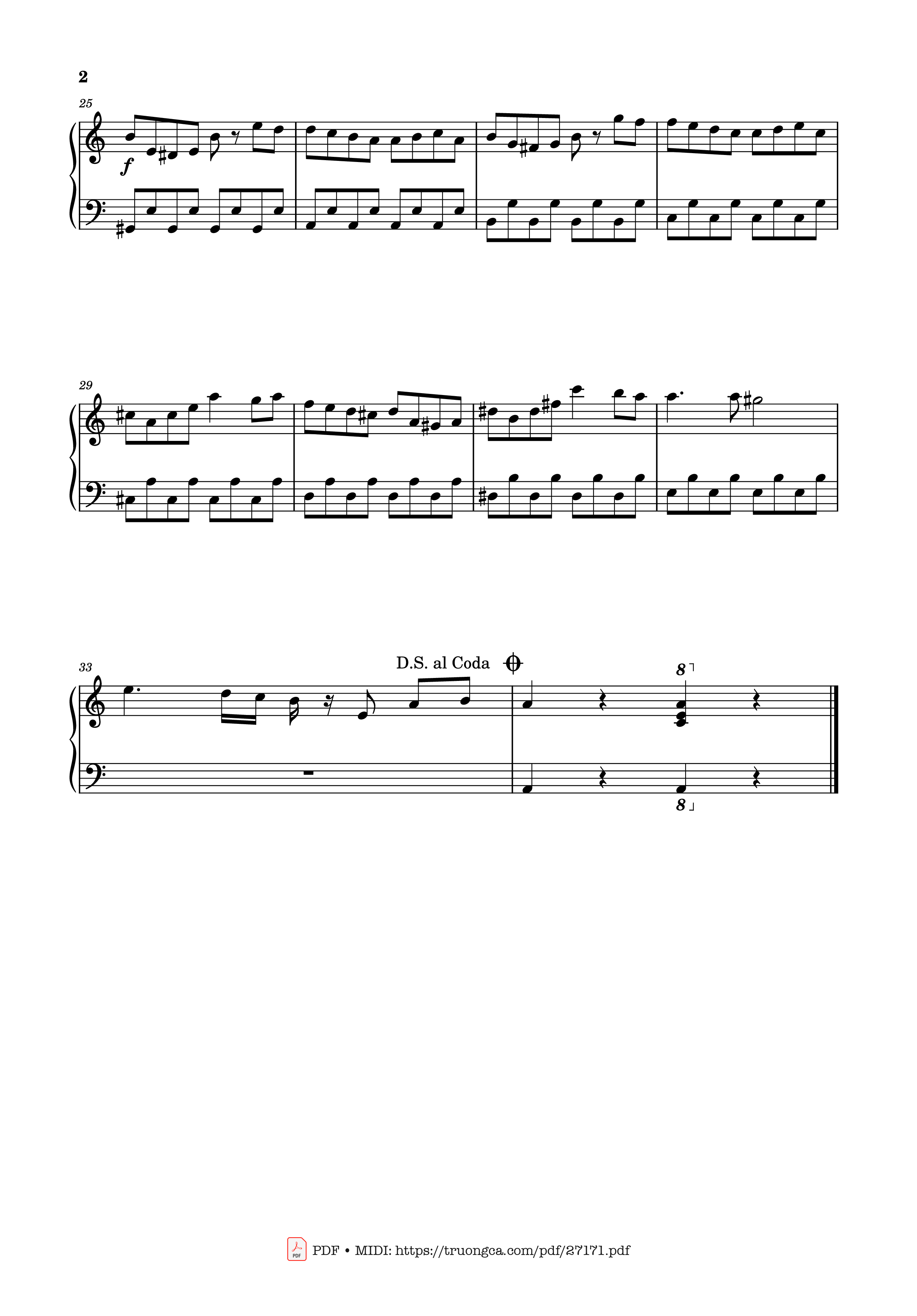Page 2 of the piano sheet music PDF Piano – Beethoven Virus (easy) by Ludwig Van Beethoven