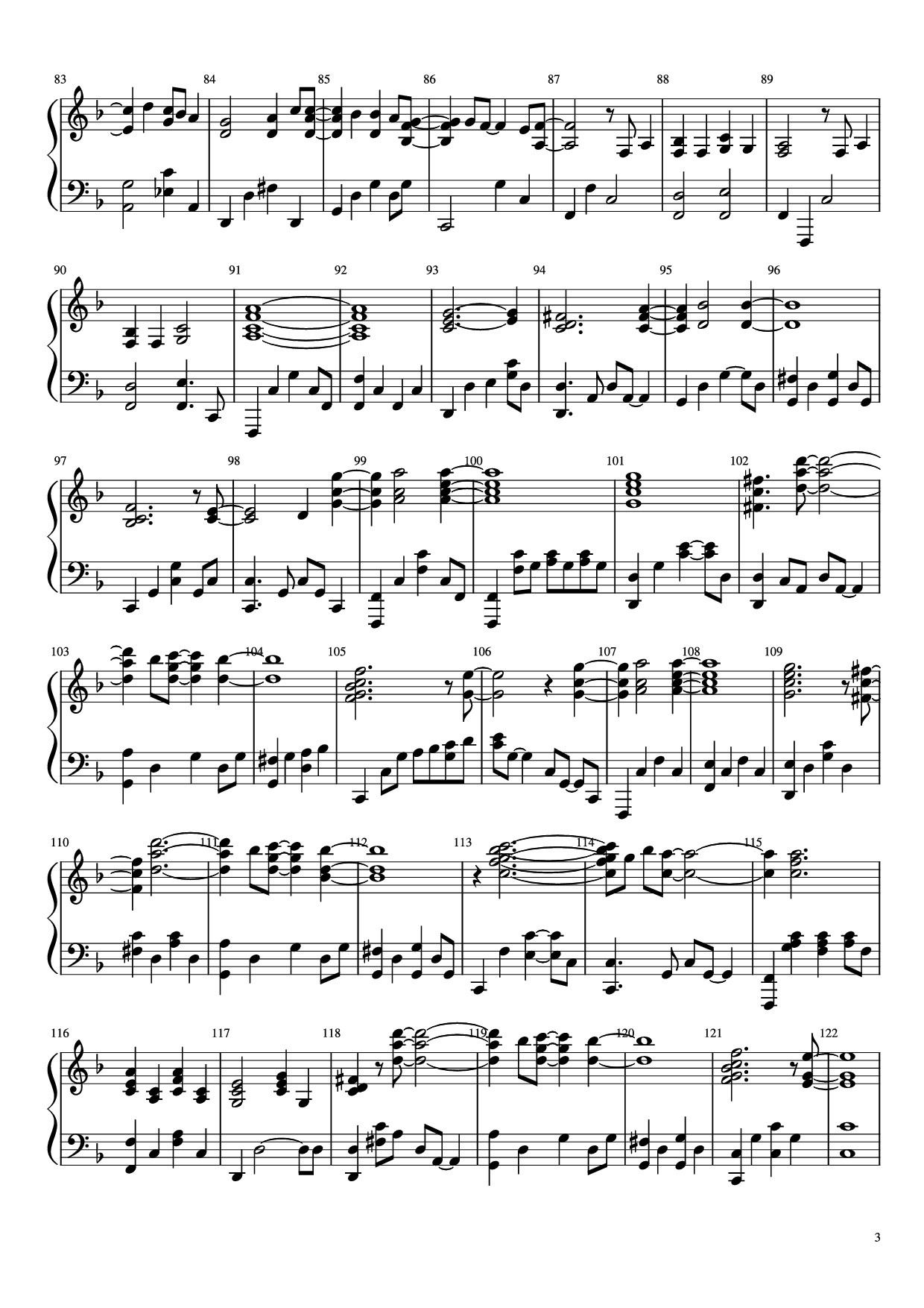Page 3 of the piano sheet music PDF Piano – Goodbye Marylou Piano by Undefined