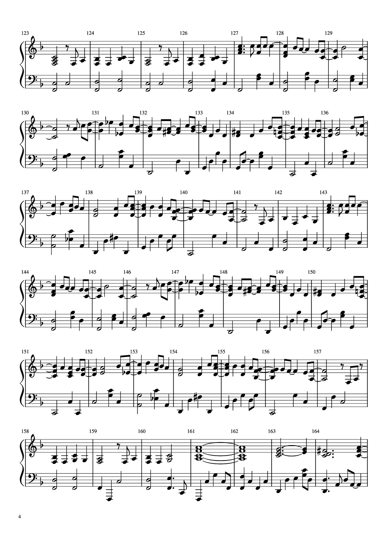 Page 4 of the piano sheet music PDF Piano – Goodbye Marylou Piano by Undefined