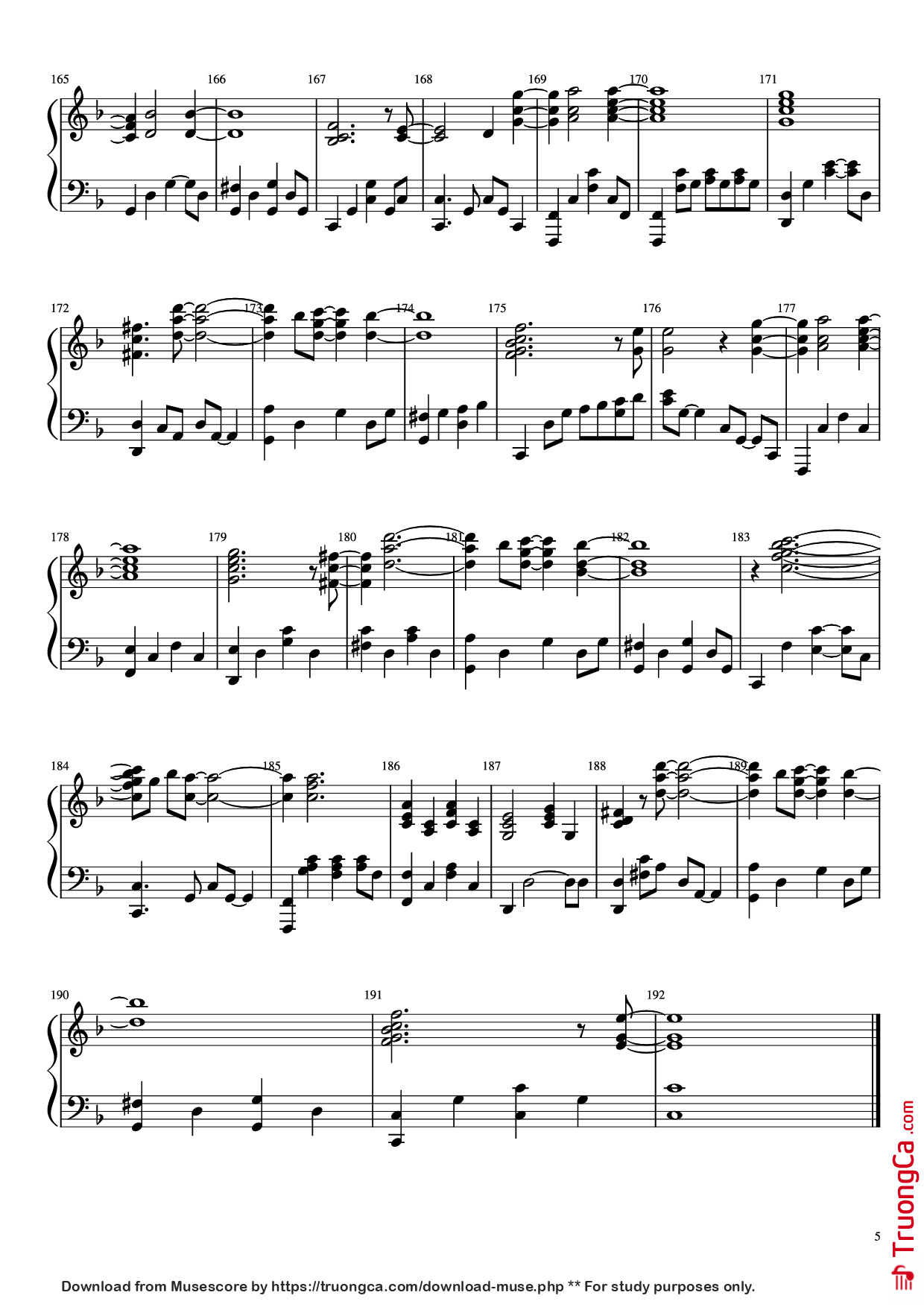 Page 5 of the piano sheet music PDF Piano – Goodbye Marylou Piano by Undefined