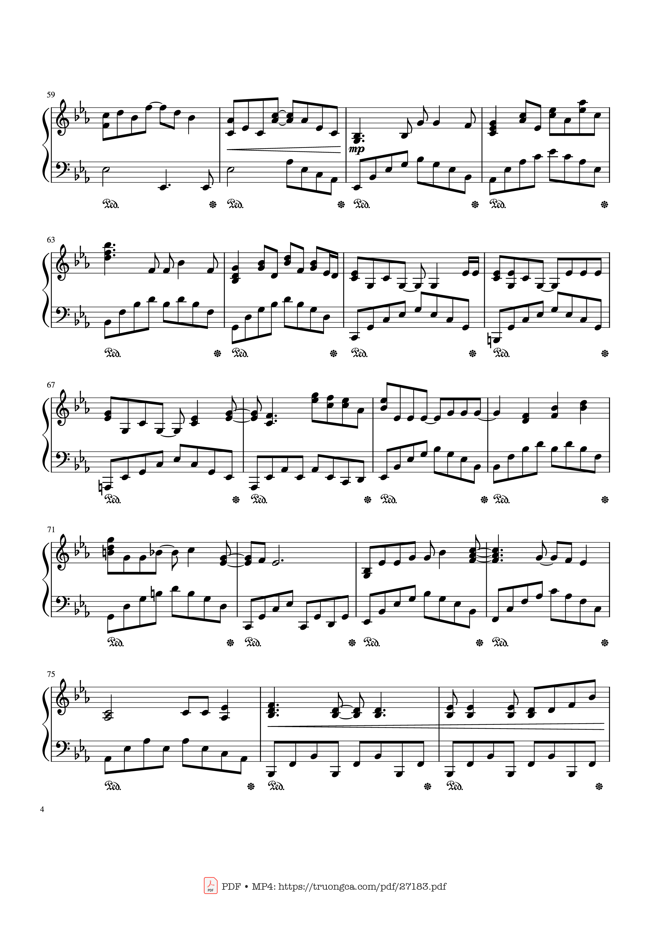 Page 4 of the piano sheet music PDF – YOUR SONG Piano by Written by Elton John and Bernie Taupin