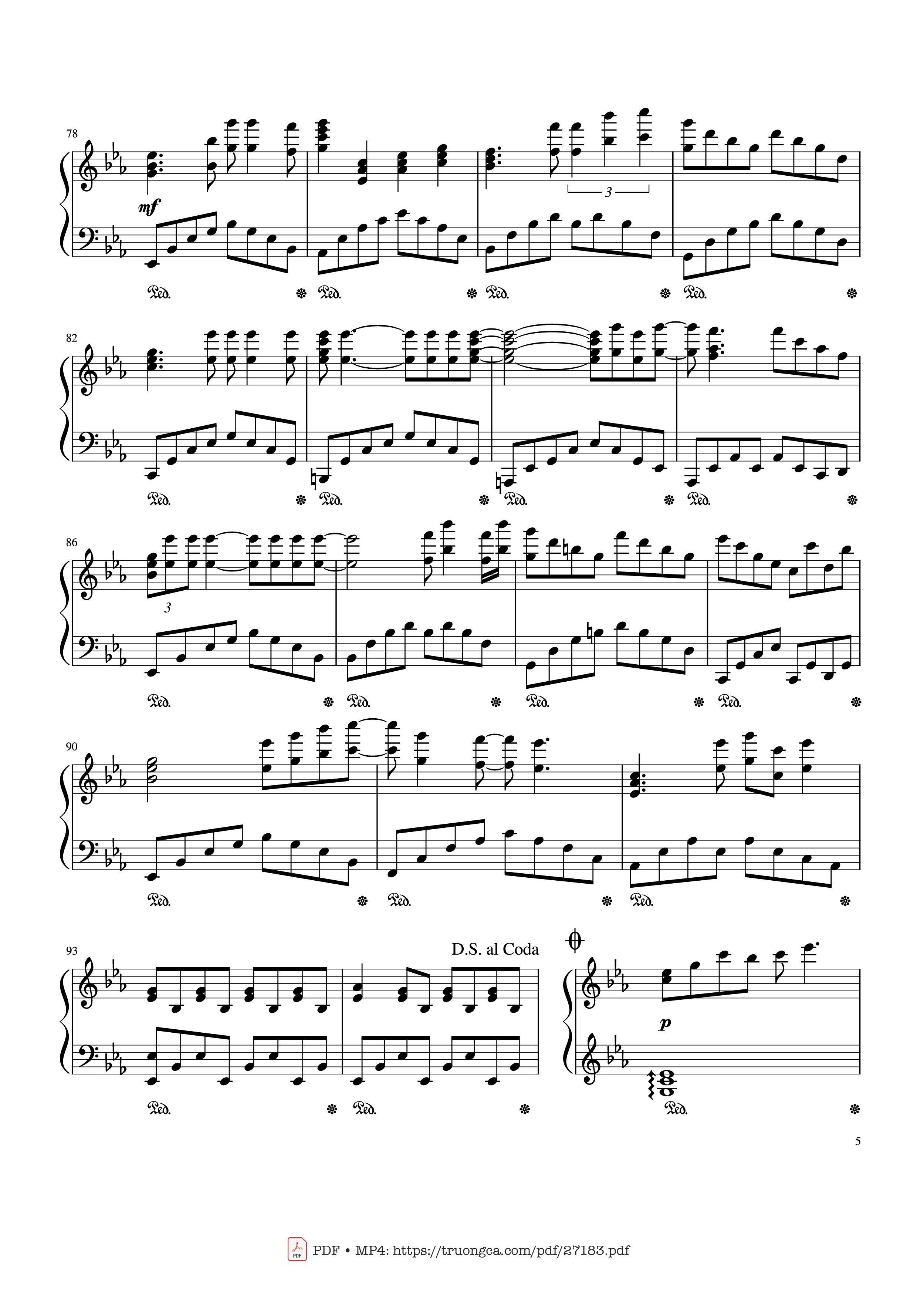 Page 5 of the piano sheet music PDF – YOUR SONG Piano by Written by Elton John and Bernie Taupin