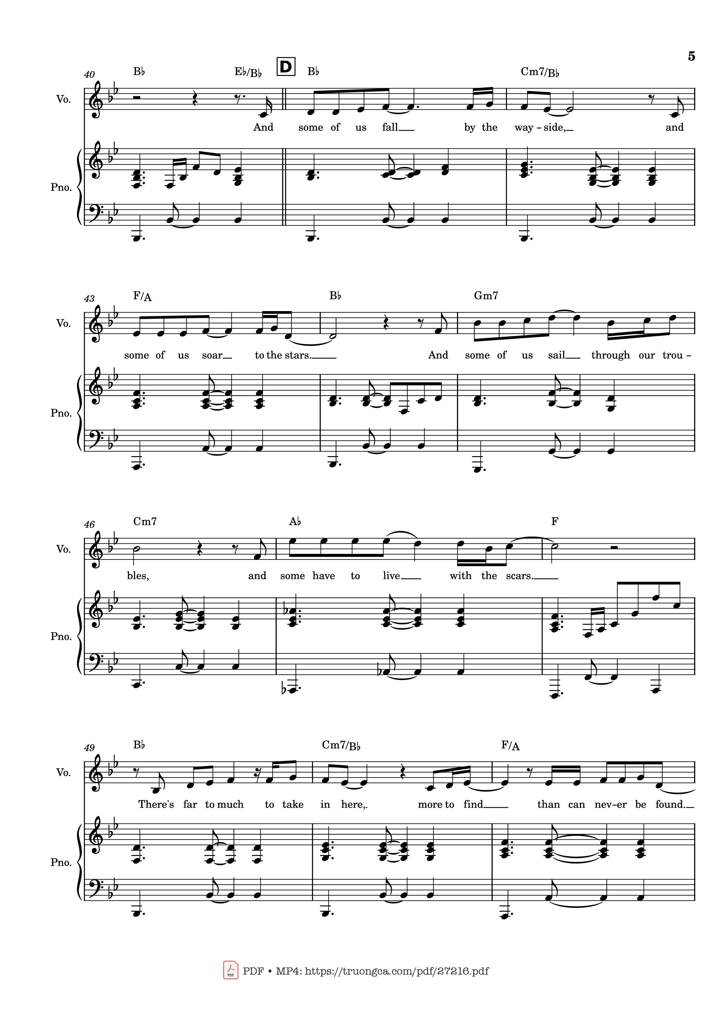 Page 5 of the piano sheet music PDF Piano – Circle of Life Piano & Vocal by Elton John