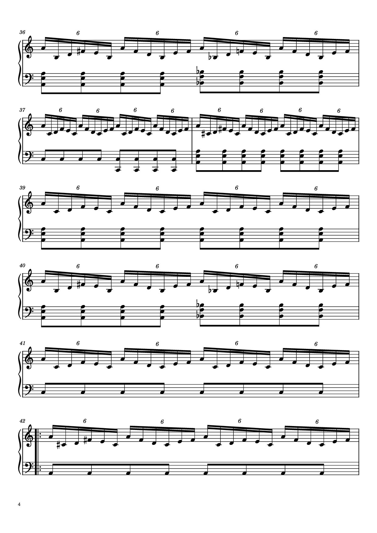 Page 4 of the piano sheet music PDF Piano – Daydreaming Piano by Undefined