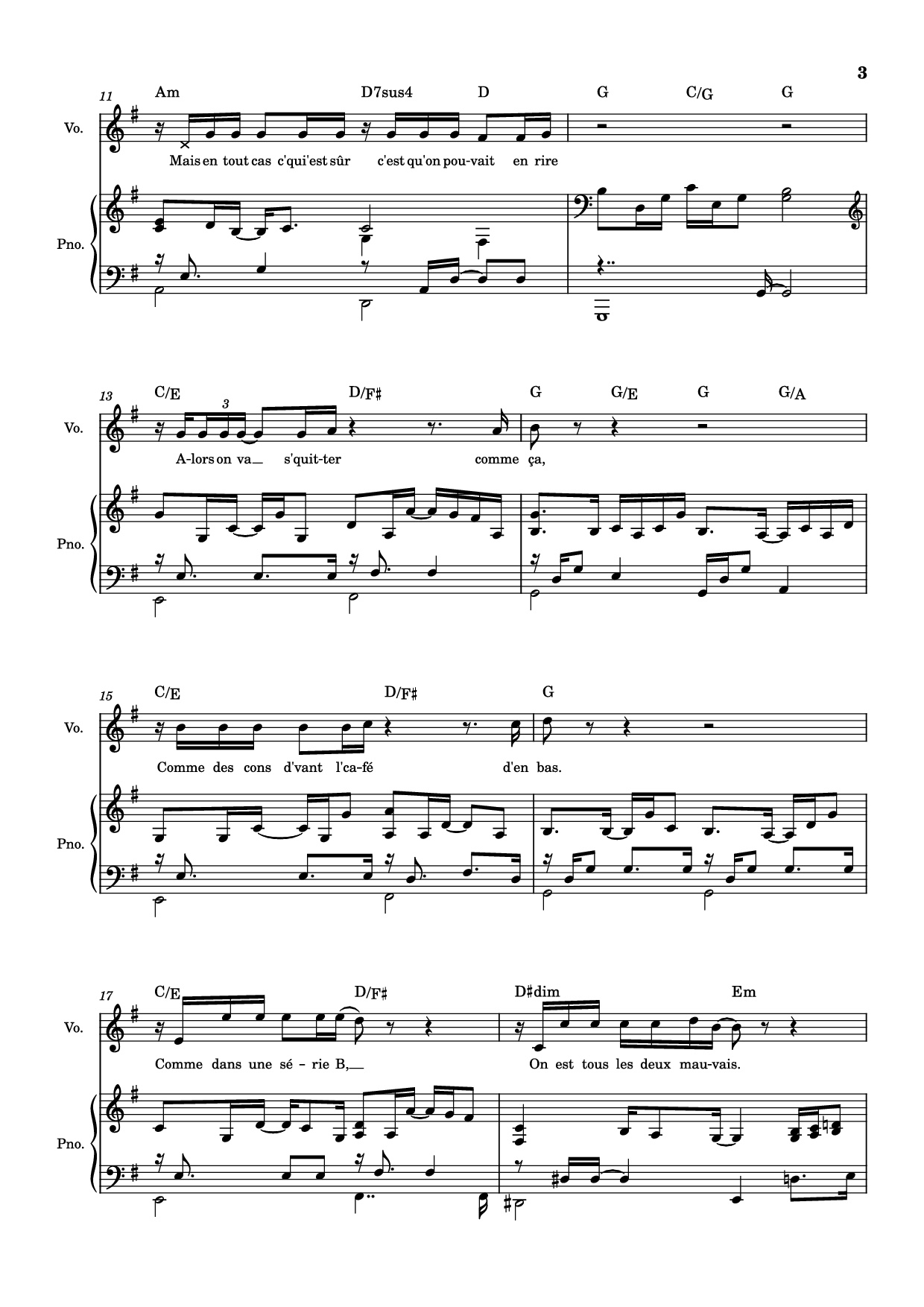 Page 3 of the piano sheet music PDF Piano – J