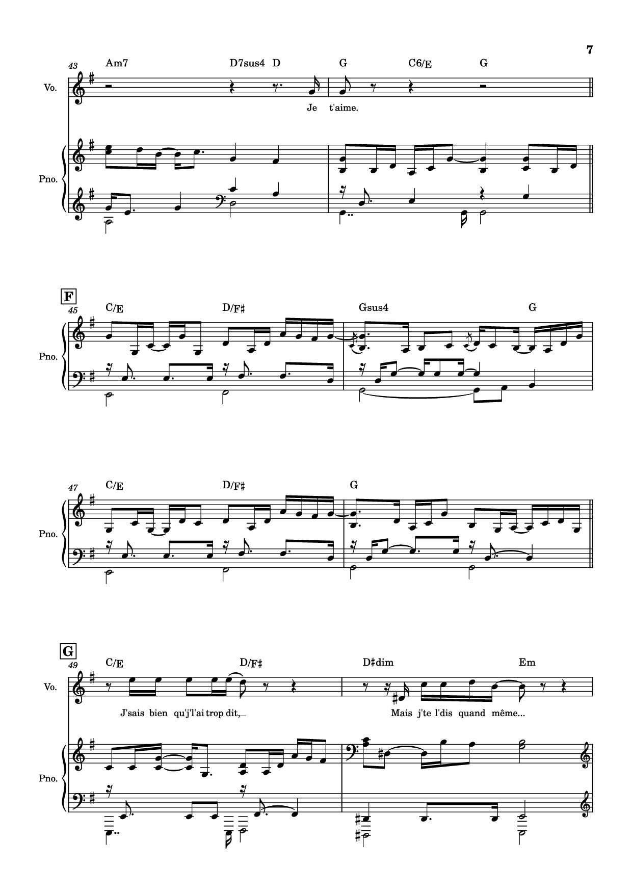 Page 7 of the piano sheet music PDF Piano – J