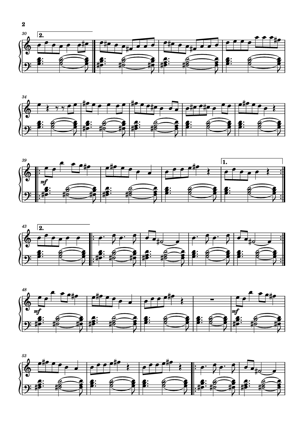 Page 2 of the piano sheet music PDF Piano – Harpy Hare Piano by Композитор / аранжировщик