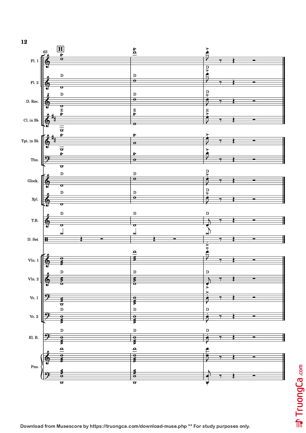 Page 12 of the piano sheet music PDF Piano – In the Hall of the Mountain King Piano by Eduard Grieg