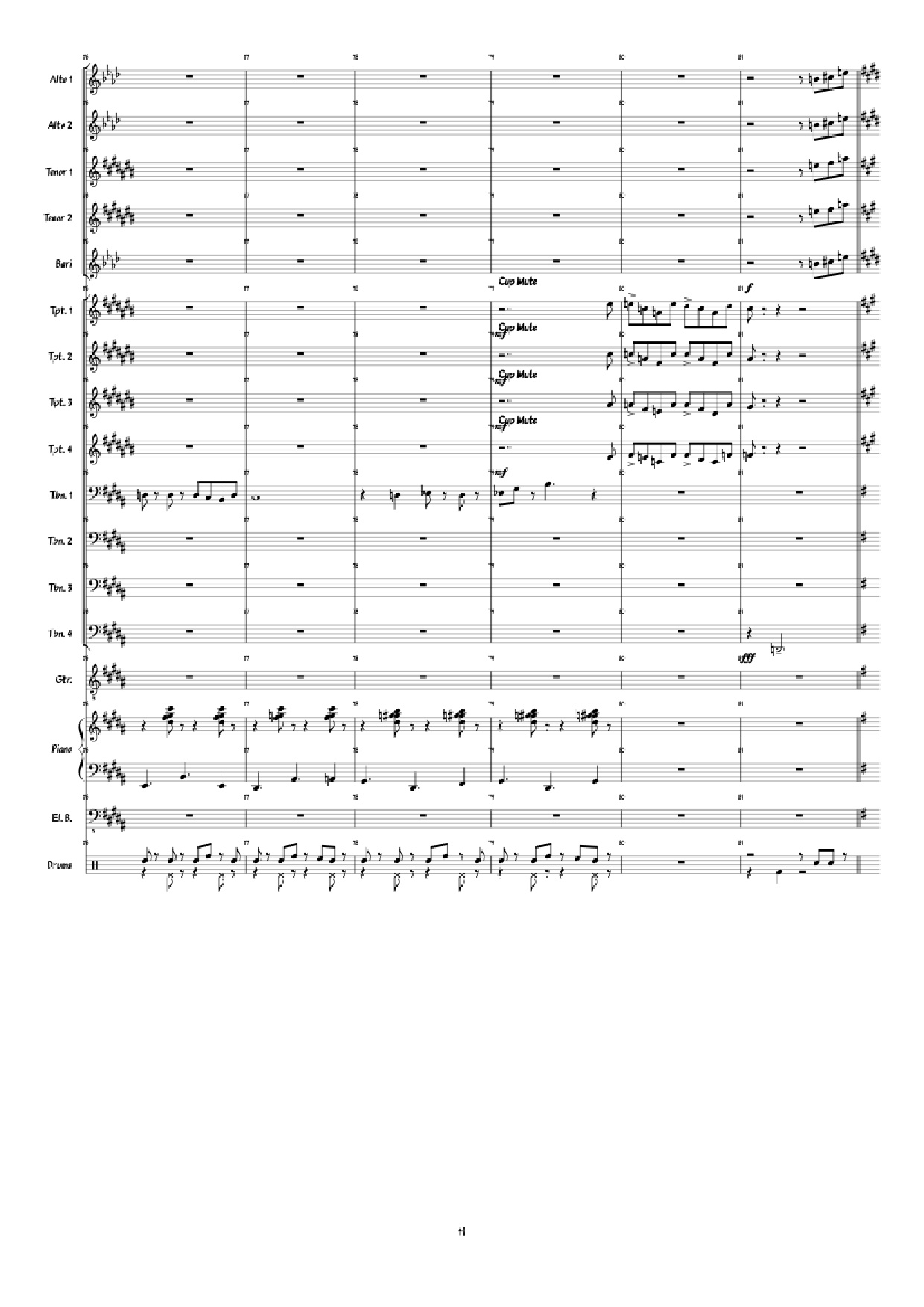 Page 11 of the piano sheet music PDF Piano – Super Mario 3D World: Credits Roll Piano by Arranged by: Jimmy Dunning