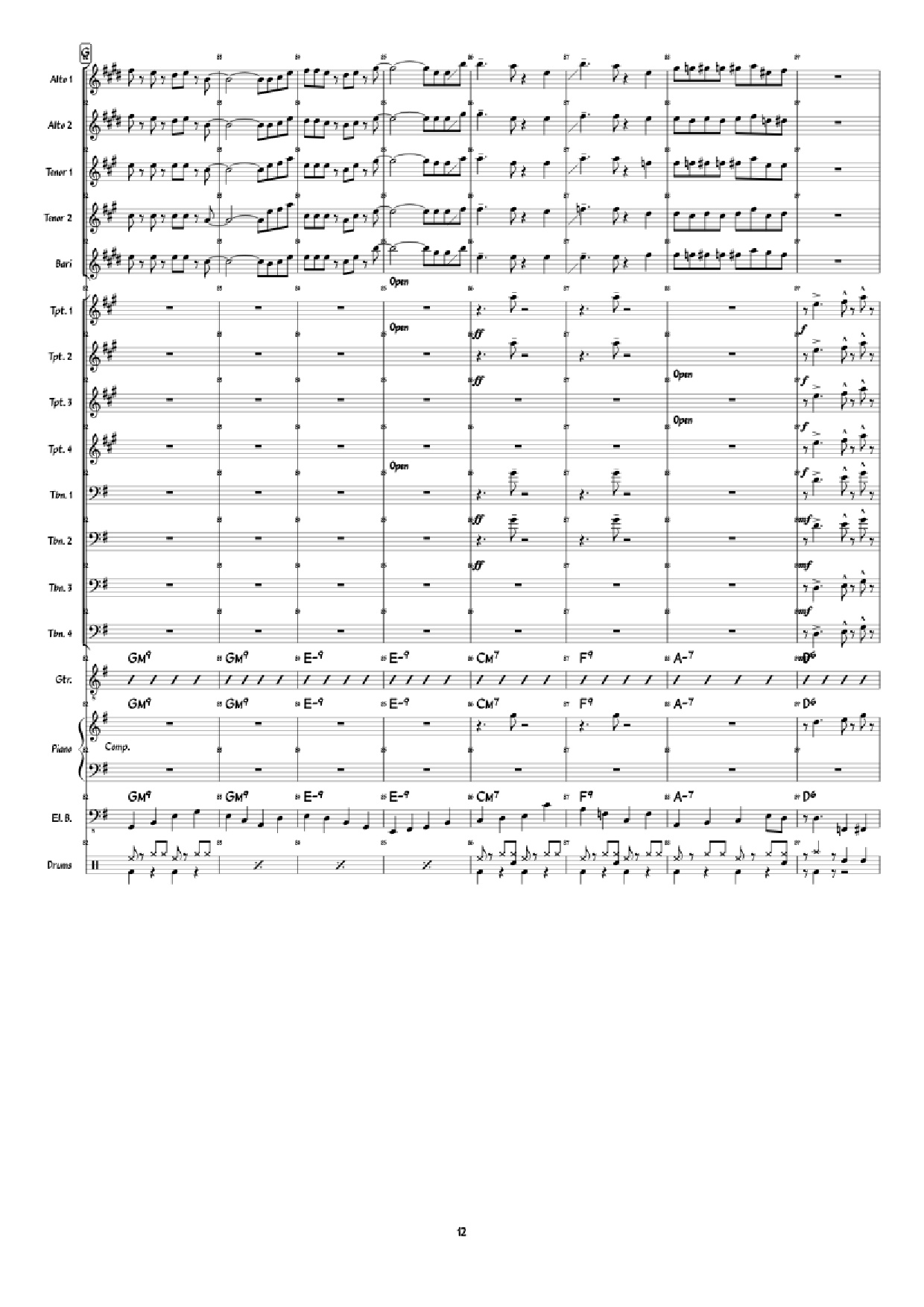 Page 12 of the piano sheet music PDF Piano – Super Mario 3D World: Credits Roll Piano by Arranged by: Jimmy Dunning