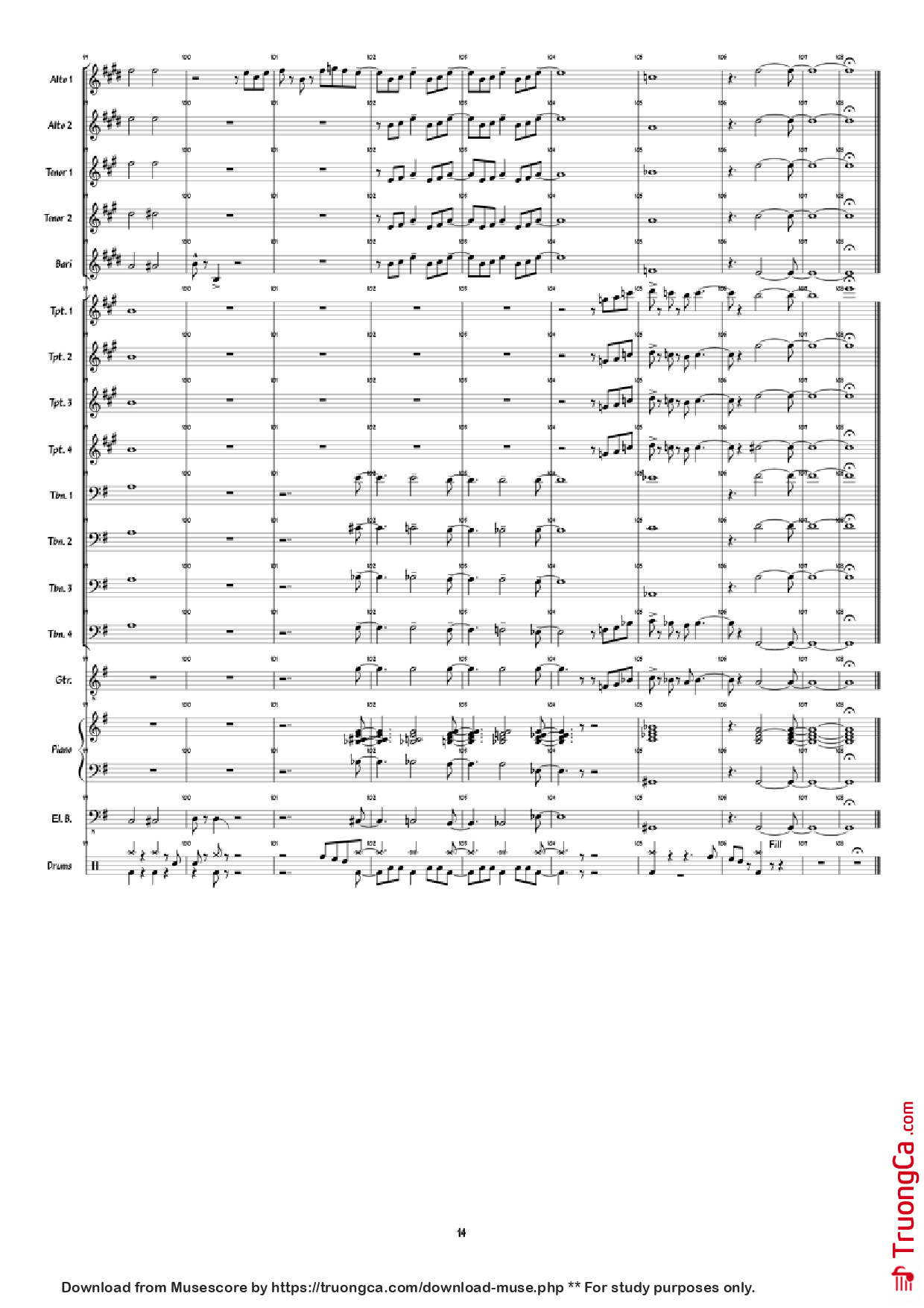 Page 14 of the piano sheet music PDF Piano – Super Mario 3D World: Credits Roll Piano by Arranged by: Jimmy Dunning