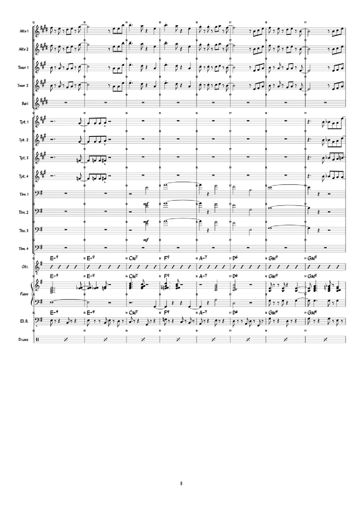 Page 5 of the piano sheet music PDF Piano – Super Mario 3D World: Credits Roll Piano by Arranged by: Jimmy Dunning