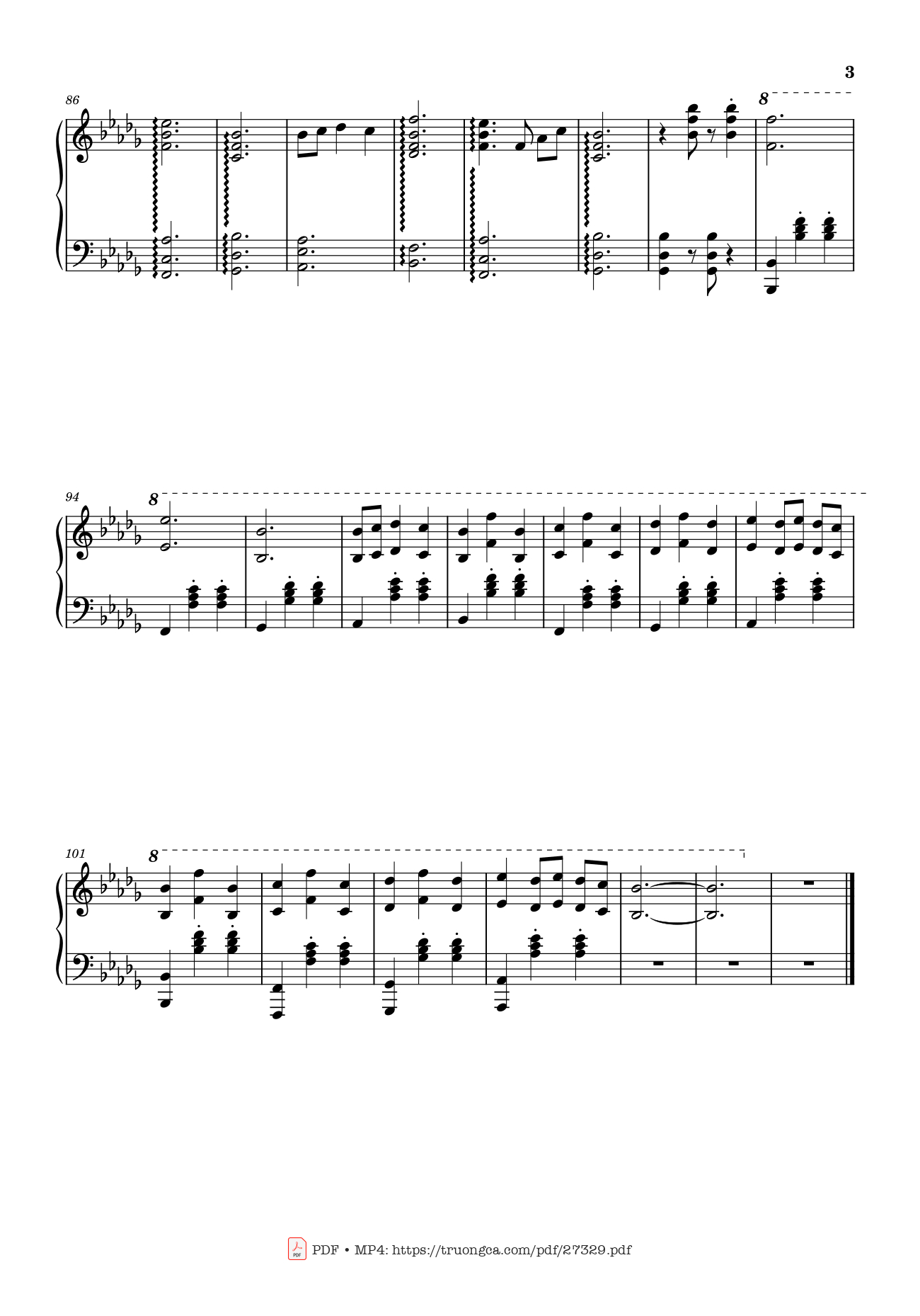 Page 3 of the piano sheet music PDF Piano – Love Story Piano by Adila Sedraïa