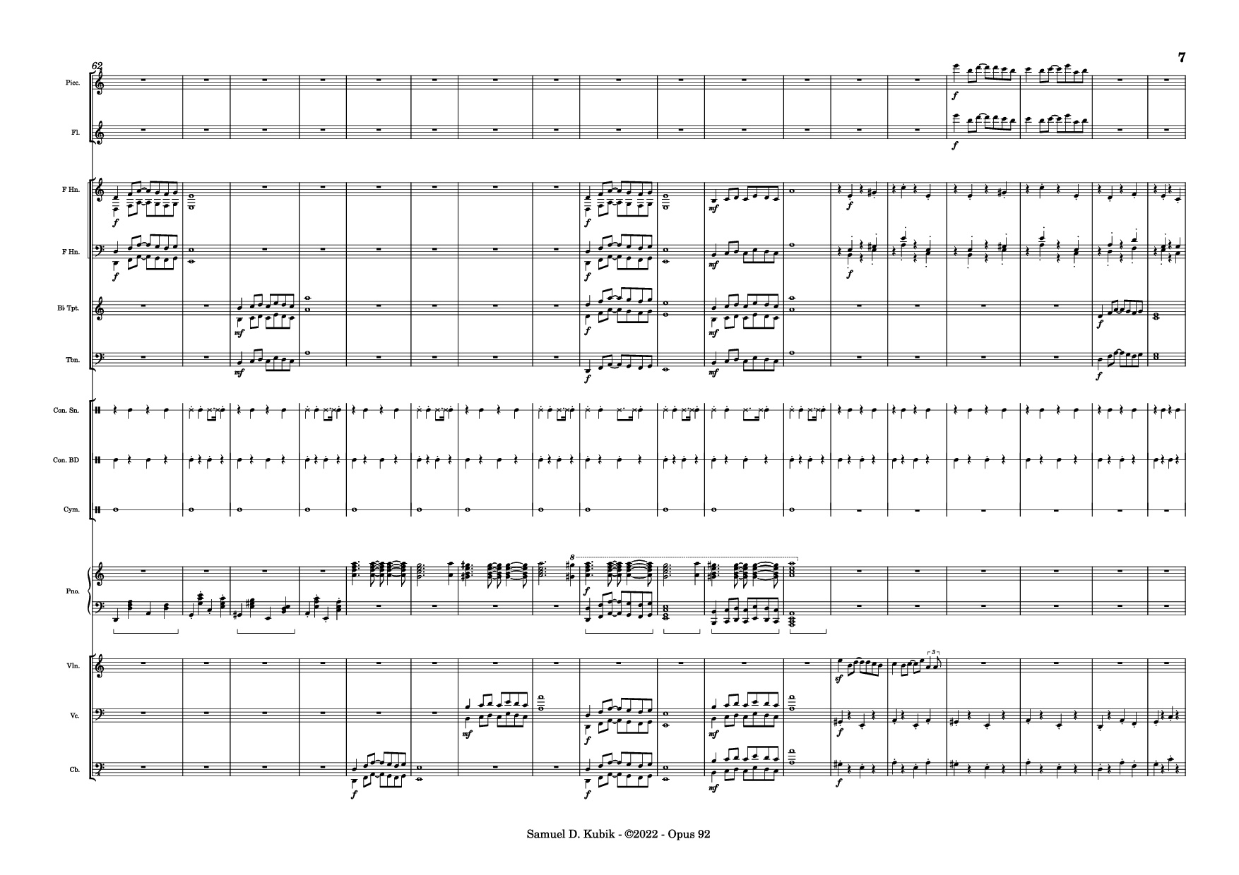 Page 7 of the piano sheet music PDF Piano – Tetris Theme Variations Piano by Samuel D. Kubik