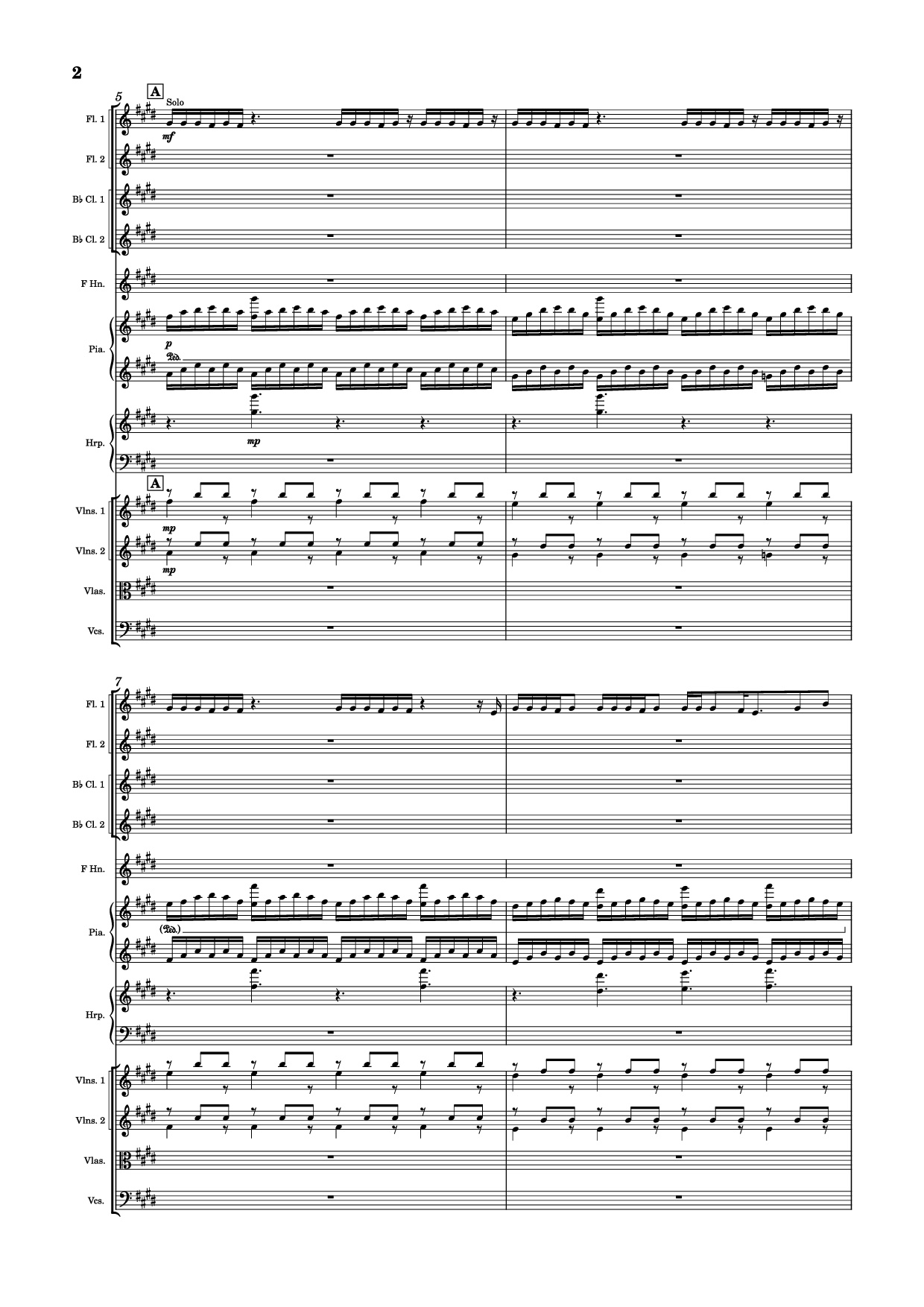 Page 2 of the piano sheet music PDF Piano – Golden Hour Piano by Jacob Lawson [JVKE]