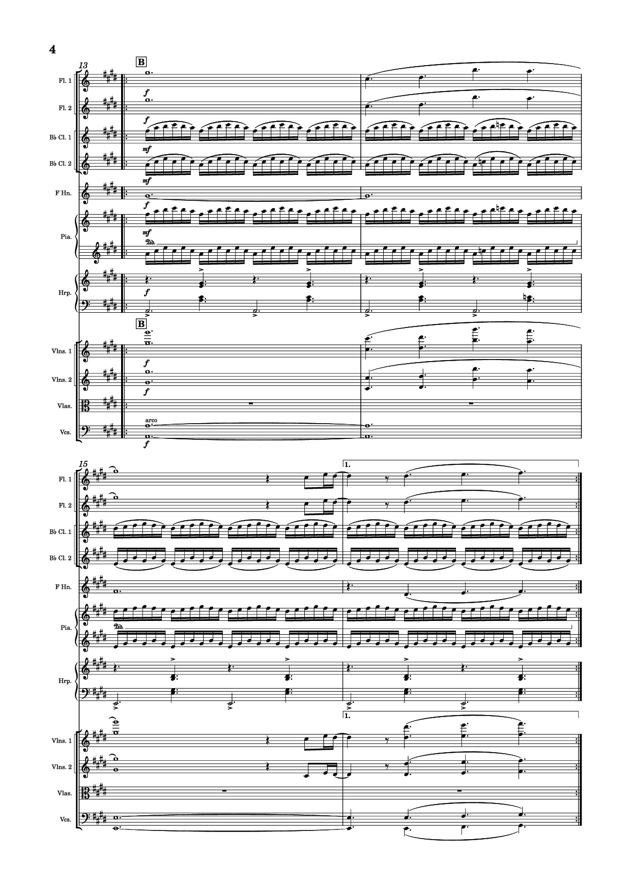 Page 4 of the piano sheet music PDF Piano – Golden Hour Piano by Jacob Lawson [JVKE]