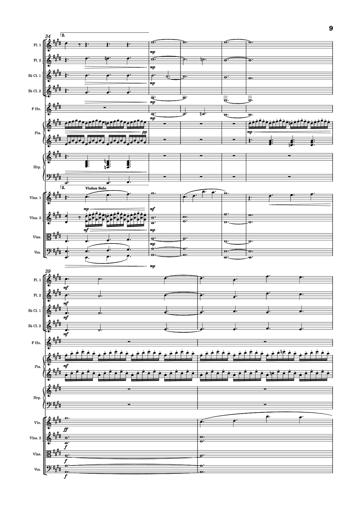 Page 9 of the piano sheet music PDF Piano – Golden Hour Piano by Jacob Lawson [JVKE]