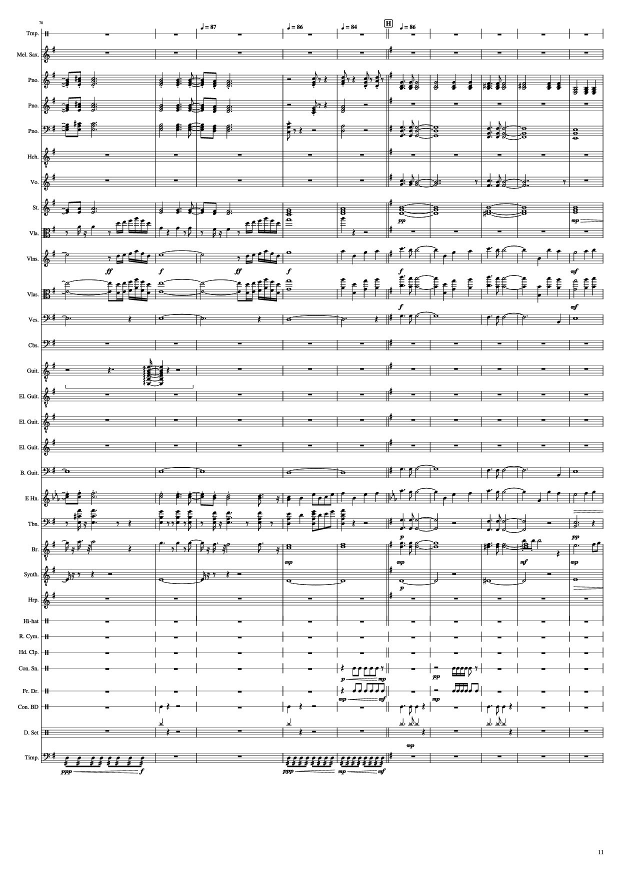 Page 11 of the piano sheet music PDF Piano – John Miles - Music Piano by Undefined