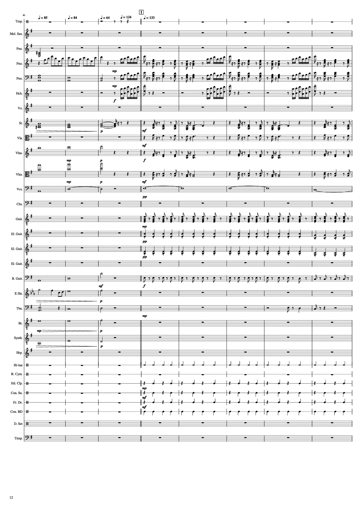 Page 12 of the piano sheet music PDF Piano – John Miles - Music Piano by Undefined