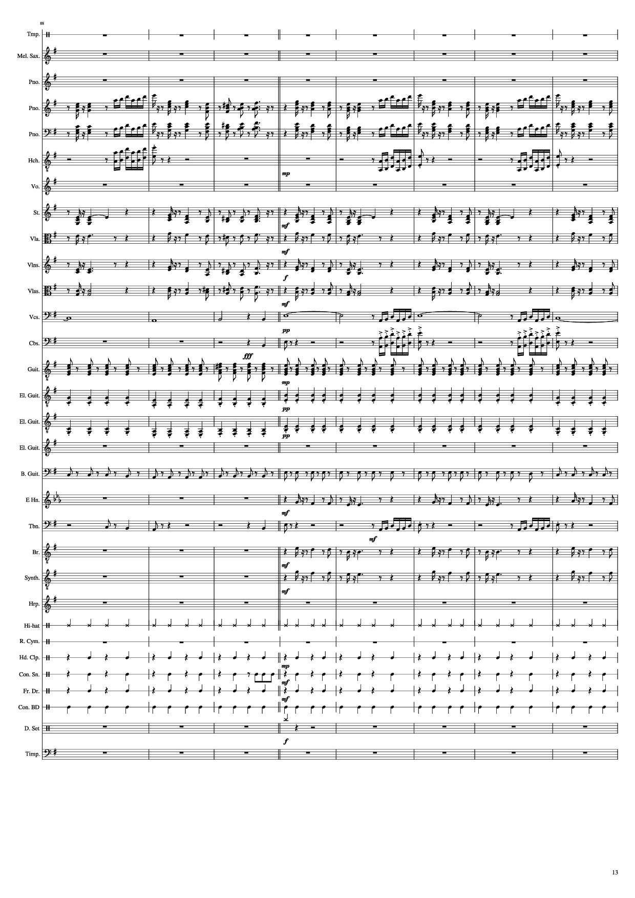 Page 13 of the piano sheet music PDF Piano – John Miles - Music Piano by Undefined