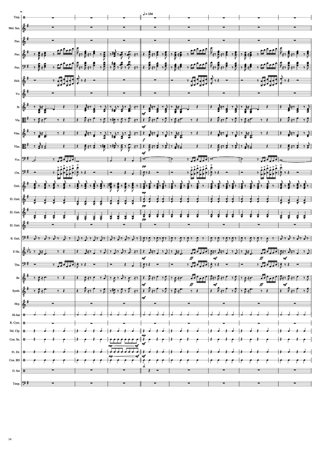 Page 14 of the piano sheet music PDF Piano – John Miles - Music Piano by Undefined