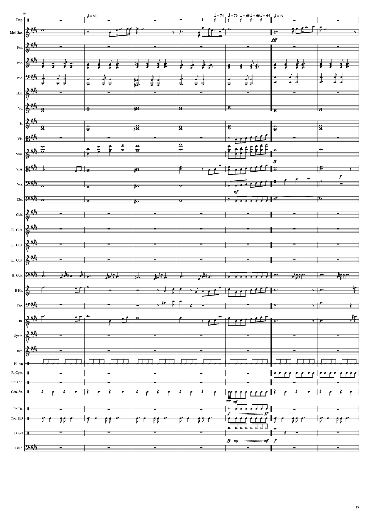 Page 17 of the piano sheet music PDF Piano – John Miles - Music Piano by Undefined